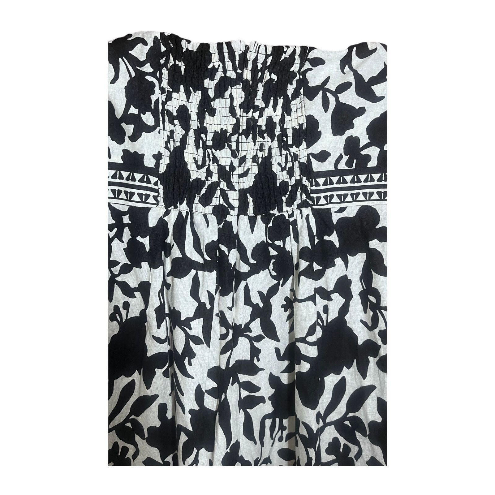 Other MSK Black & White Strapless Jumpsuit Wide Leg NWT Size Large Size 36" / US 14 / IT 50 - 2 Thumbnail