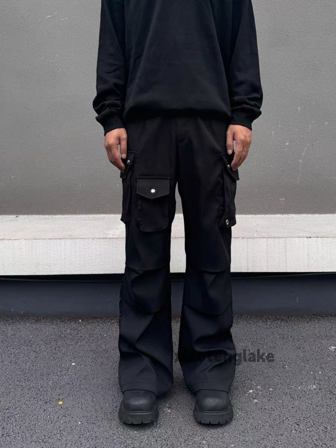 Designer × Japanese Brand × Vintage utility military loose baggy pleated yuppie cargo pants Size US 28 / EU 44 - 2 Thumbnail