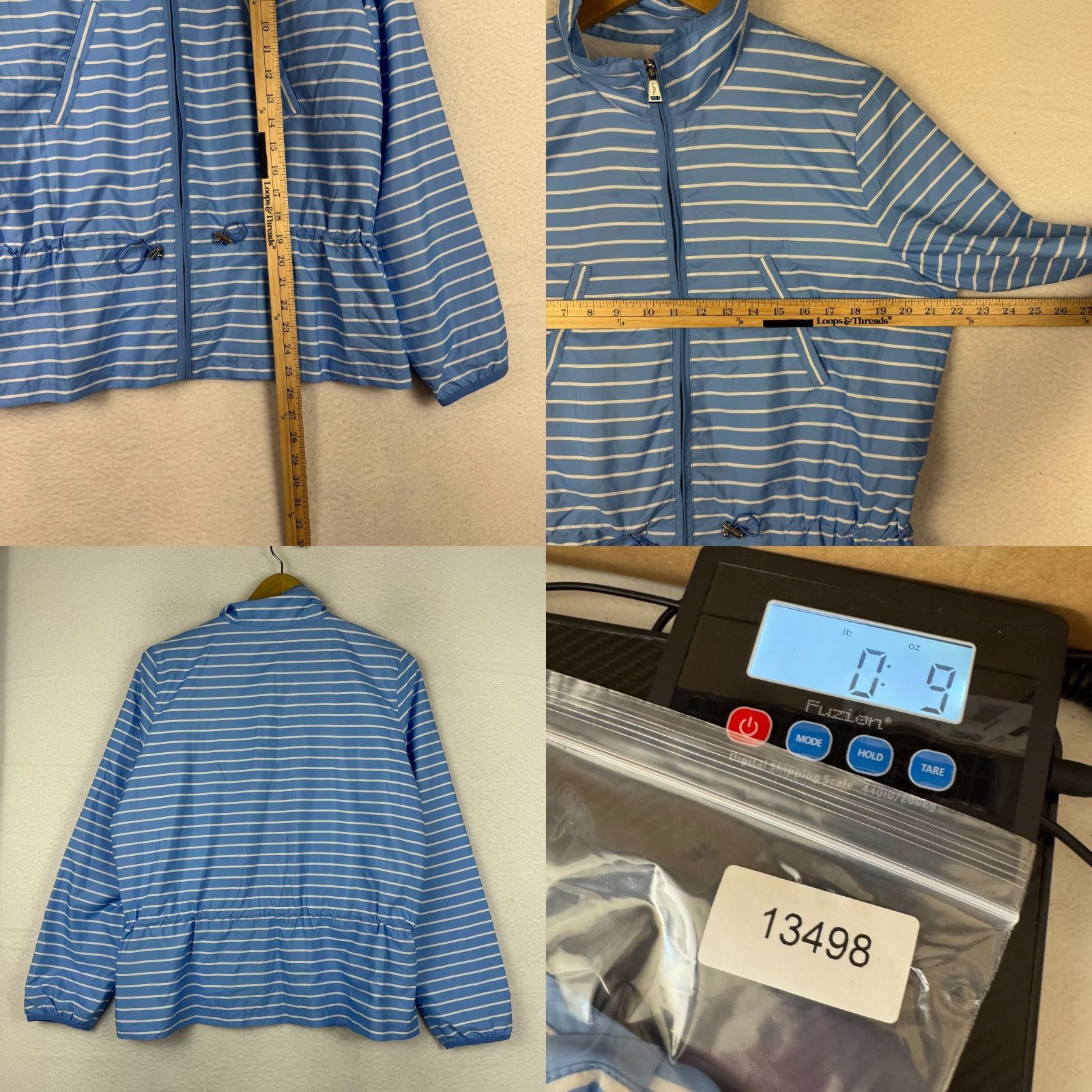 Ralph Lauren Lauren Ralph Lauren Active Womens Large Blue Full Zip Lightweight Jacket NEW Size L / US 10 / IT 46 - 8 Thumbnail