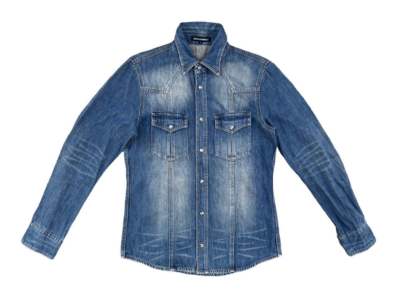5351 POUR LES HOMMES 5351 Pour Les Homme Japan Denim Western Shirt Size US M / EU 48-50 / 2 - 1 Thumbnail