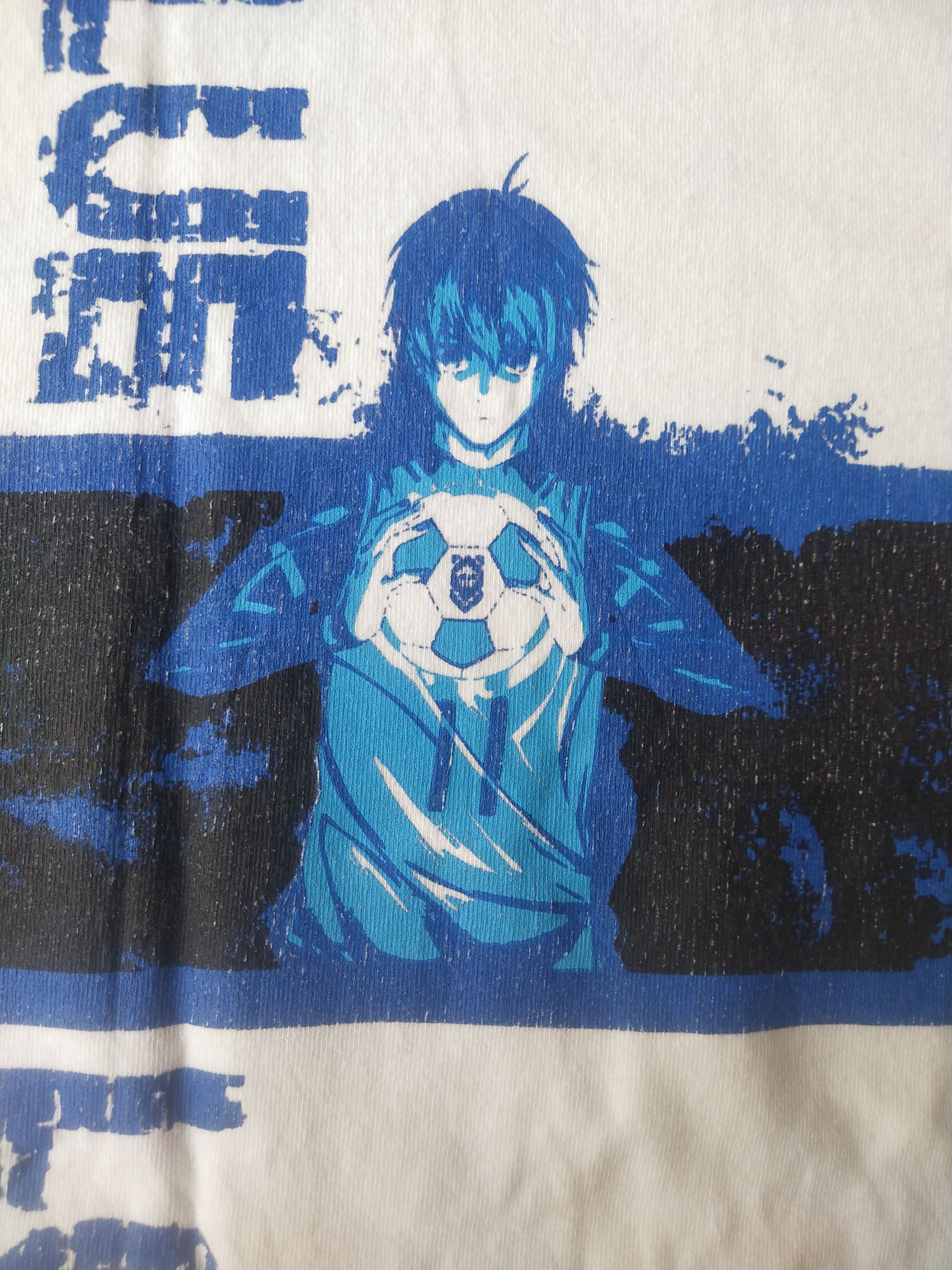 Anime Blue Lock Isagi Yoichi Art White Anime Tee Size US M / EU 48-50 / 2 - 3 Thumbnail