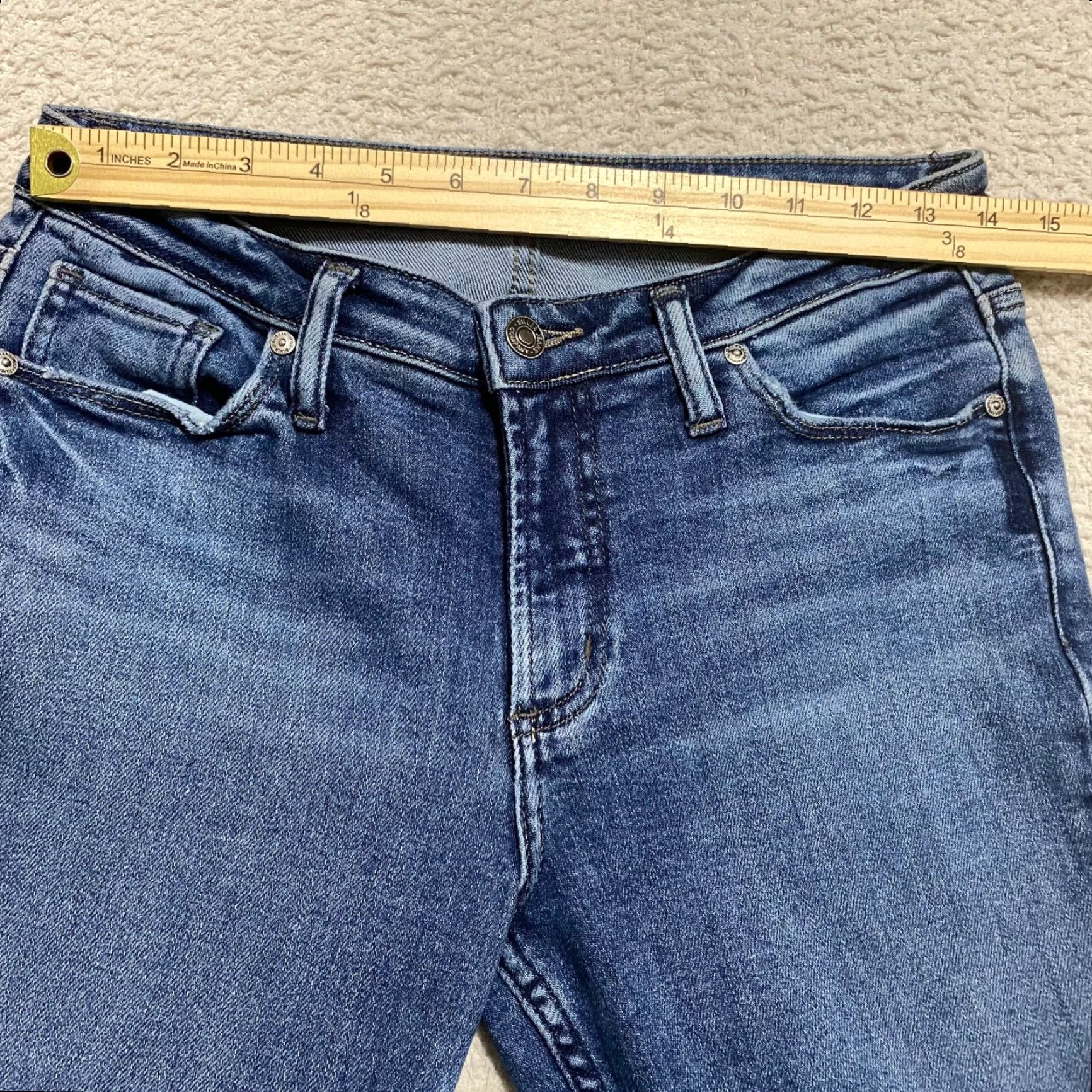 Silver Jeans Co. Silver Jeans Womens Jeans Cropped 28 Blue Denim Mid Rise 5-Pocket 23in Inseam Womens Size 28" / US 6 / IT 42 - 5 Thumbnail