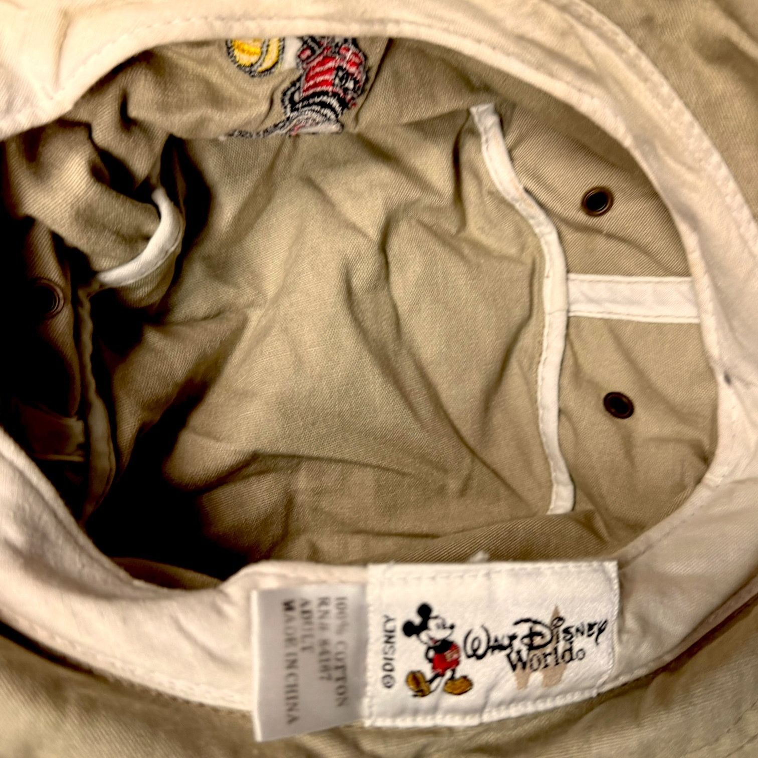 Disney Vintage Walt Disney Mickey Mouse Tan Cotton Bucket Hat OS Size ONE SIZE - 6 Thumbnail