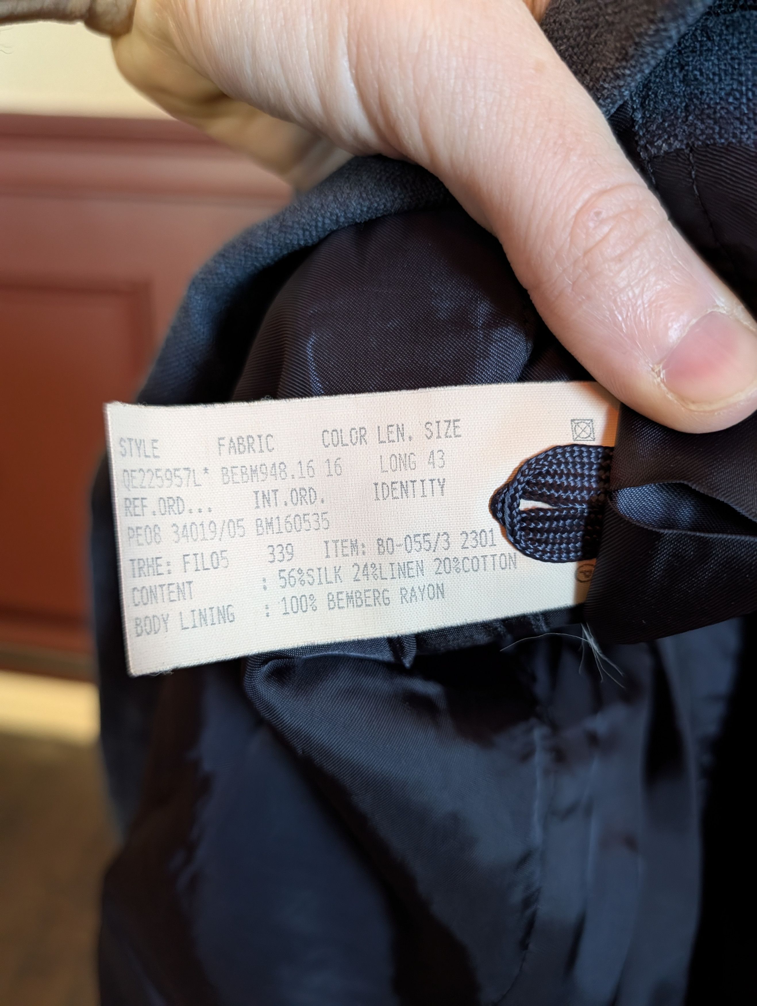 Brooks Brothers Silk linen made in Italy blue/gray sport coat jacket Size 42L - 10 Thumbnail