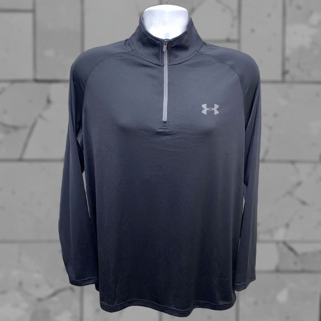 Under Armour Under Armour Velocity 2.0 ¼ Zip Pullover Activewear Mens M Black/Grey 1293946 NEW! Under armour HeatGear Athleisure Casual Slim? Size US M / EU 48-50 / 2 - 1 Thumbnail