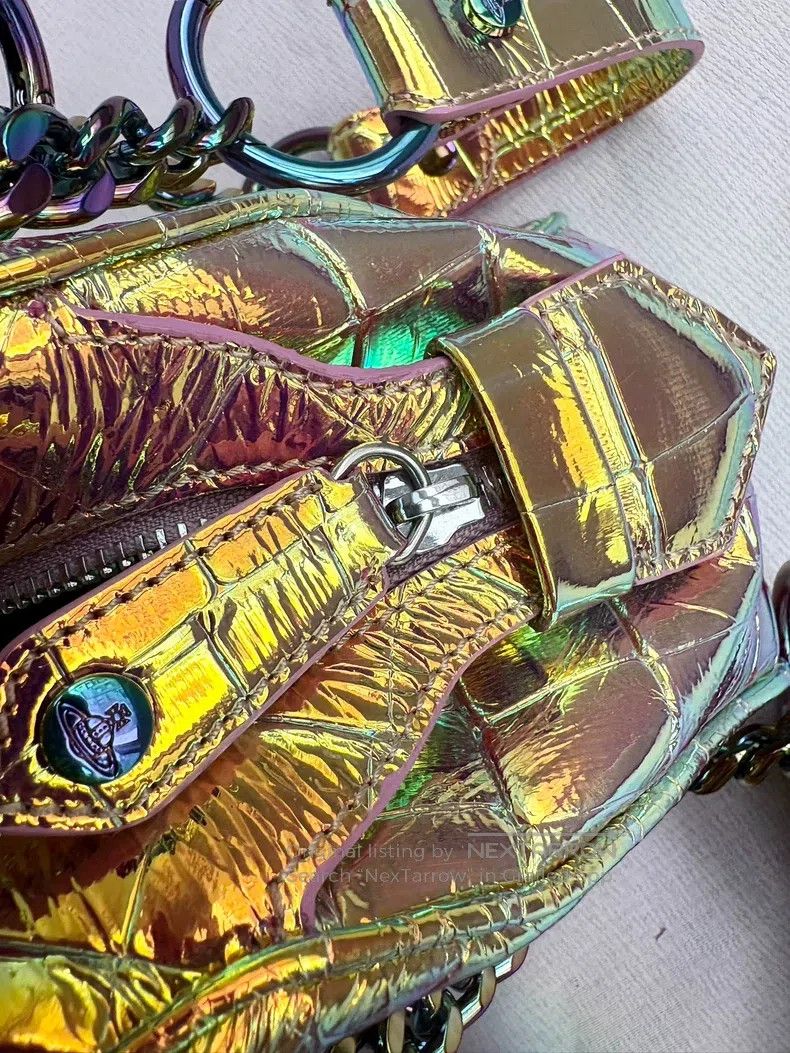 Vivienne Westwood Vivienne Westwood size os Large Saturn Laser Crocodile Leat Size ONE SIZE - 8 Thumbnail