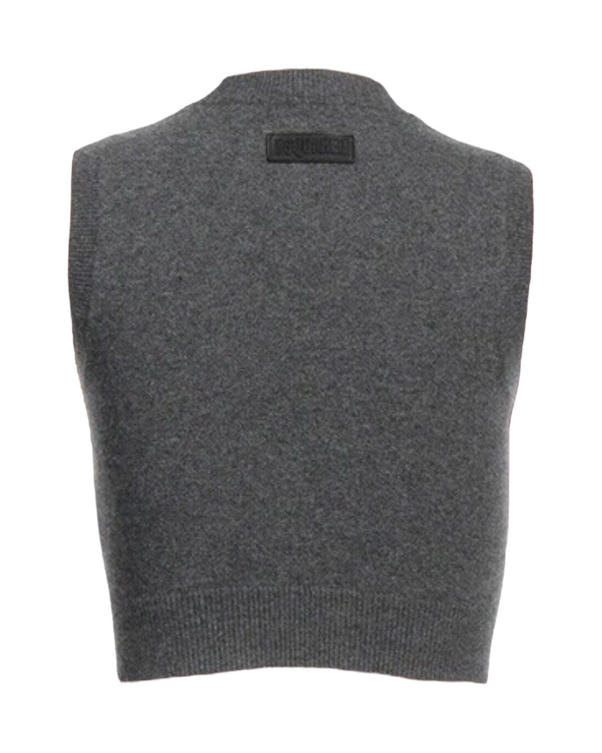 Dsquared2 Dsquared2 Wool-Cashmere Cropped Top in Grey Size XS / US 0-2 / IT 36-38 - 2 Thumbnail