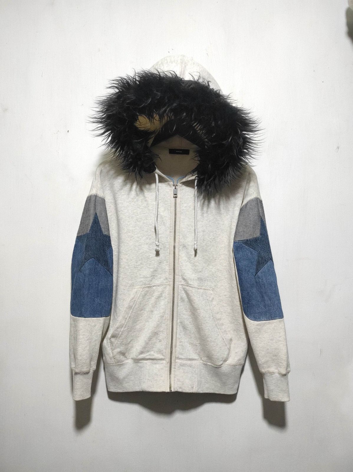 Diesel Diesel patchwork zip fur hoodie ifsix LGB style Size US XS / EU 42 / 0 - 2 Thumbnail