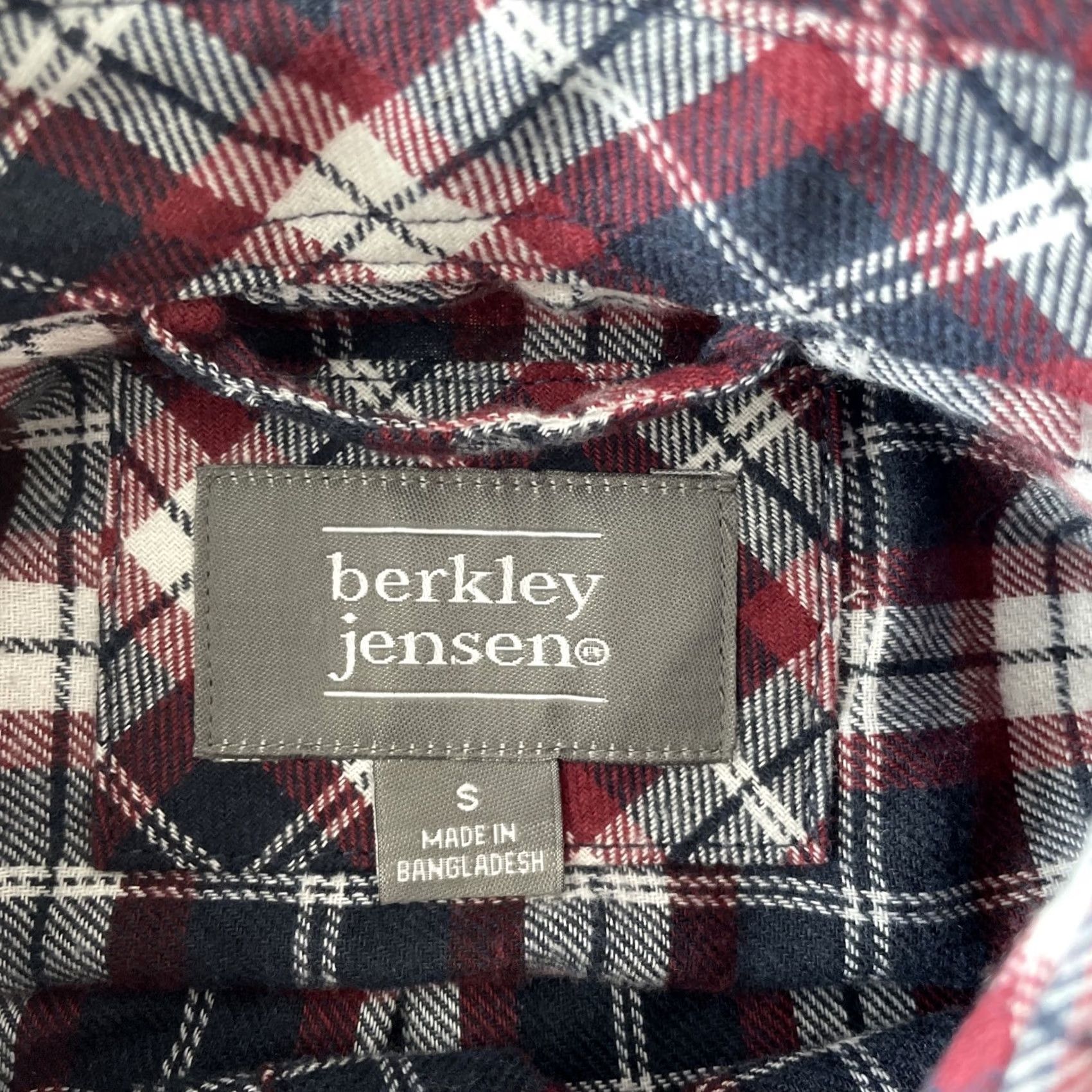 Vintage Berkley Jensen Flannel Shirt Mens S Plaid Longsleeve Button Down Outdoor Casual Workwear 90s Woodsman Chore Pockets Size US S / EU 44-46 / 1 - 3 Thumbnail