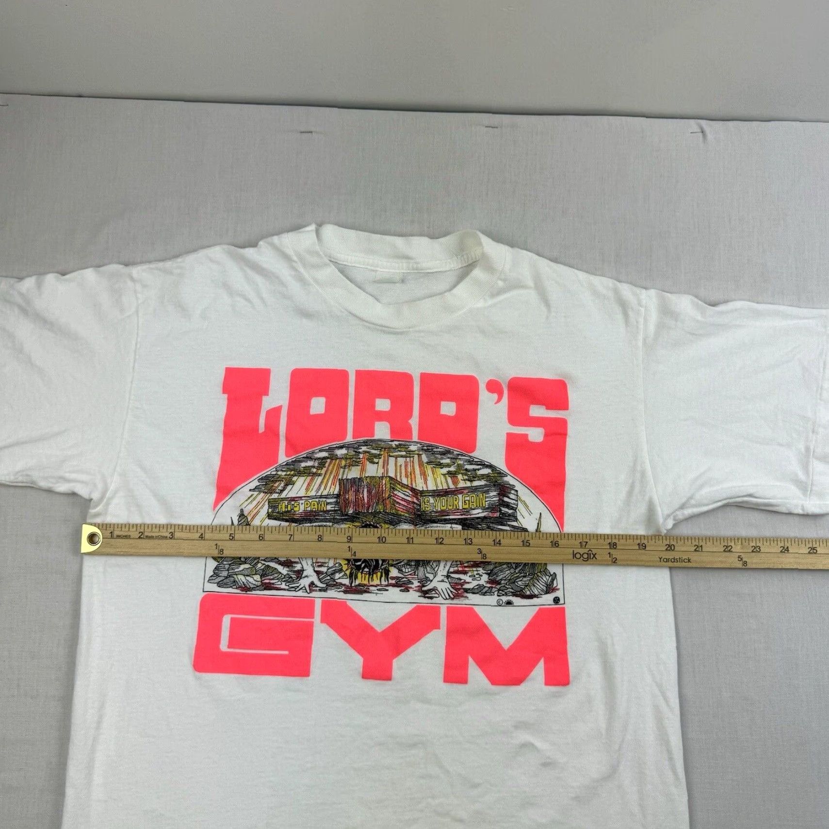 Vintage VINTAGE Lords Gym Shirt Adult Medium White 90s Jesus Christ Religion Mens Size US M / EU 48-50 / 2 - 7 Thumbnail