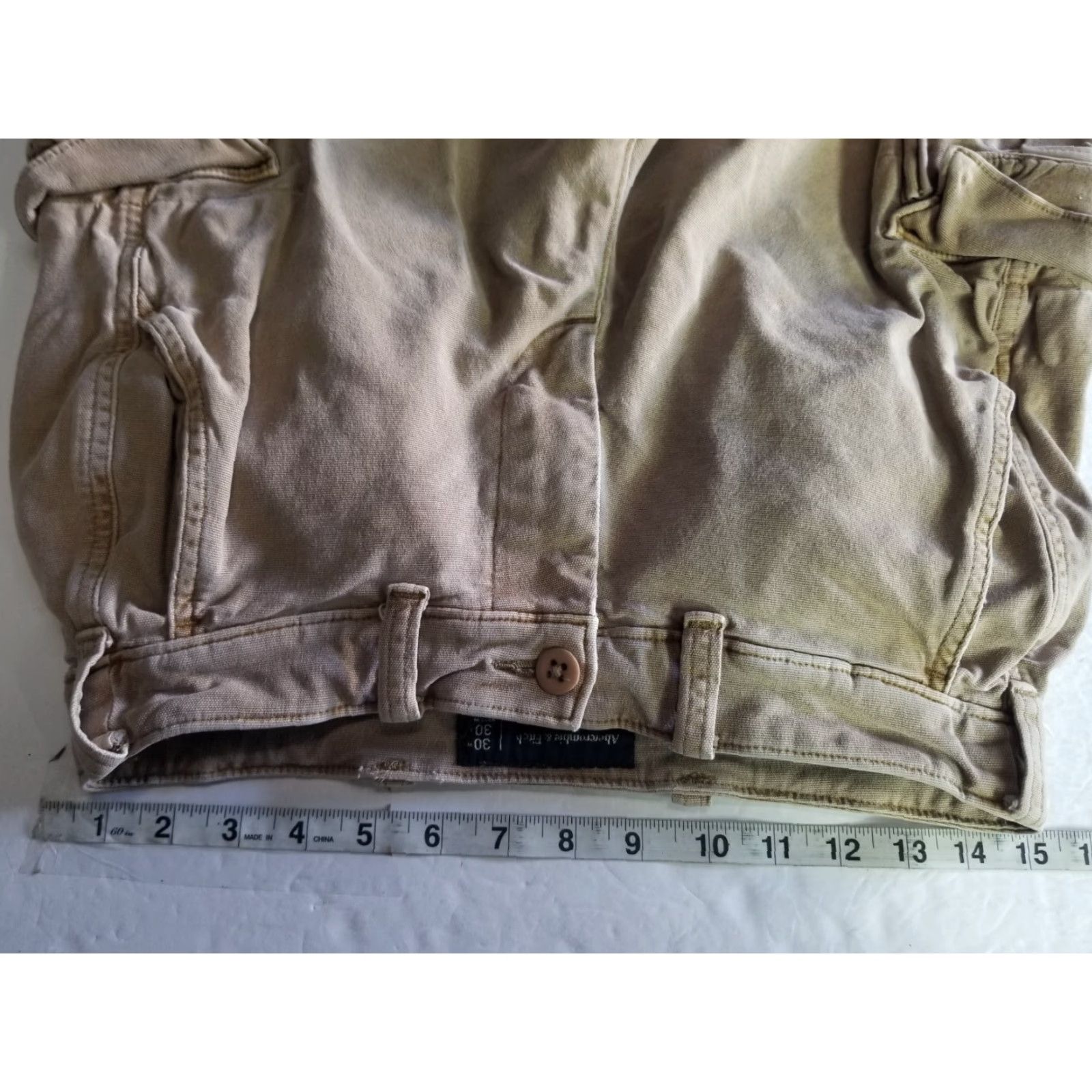 Abercrombie & Fitch Abercrombie & Fitch Men 30R Tan Khaki Paratrooper Cargo Y2K Hiking Pants See Pic Size US 30 / EU 46 - 3 Thumbnail