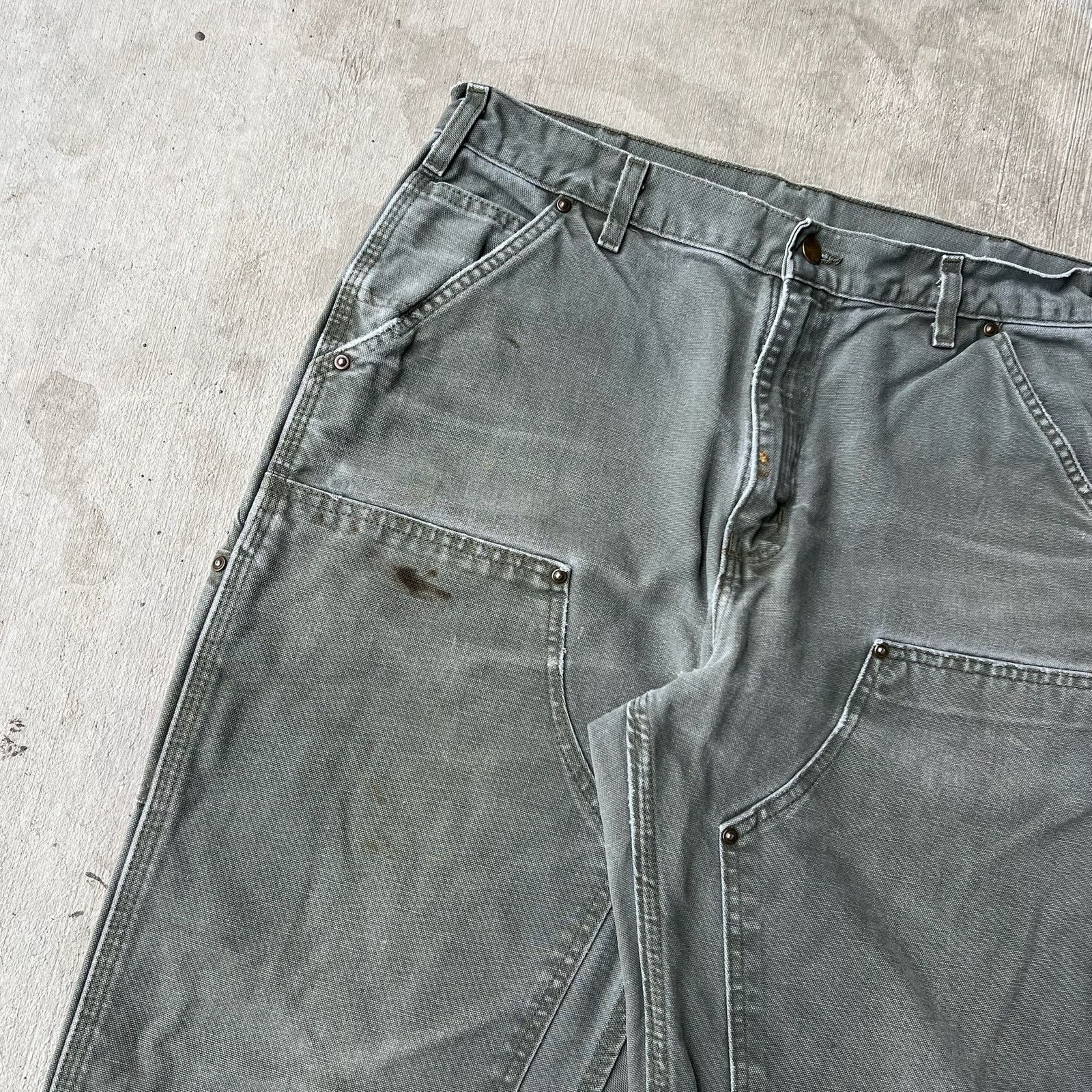 Carhartt × Vintage Carhartt green double knee work wear carpenter pants Size US 33 - 4 Thumbnail