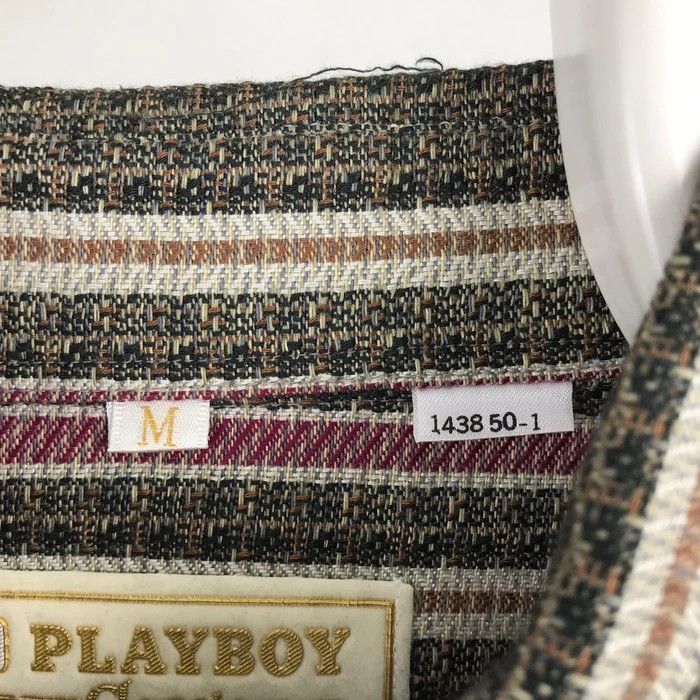 Playboy × Vintage (SY0228) VTG PLAYBOY CLASSIC STRIPED KNIT SHIRT Size US L / EU 52-54 / 3 - 4 Thumbnail