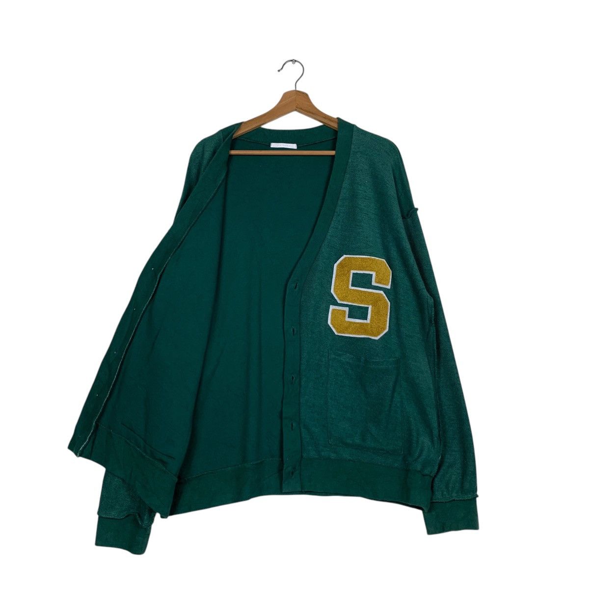 Japanese Brand SPINNS Capital S Green Light Cardigan #1454-C66 Size US M / EU 48-50 / 2 - 9 Thumbnail