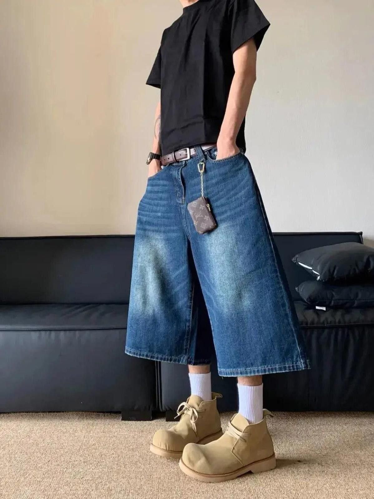 Jean Oversized Loose-Fit Denim Jorts Shorts Size US 30 / EU 46 - 2 Thumbnail