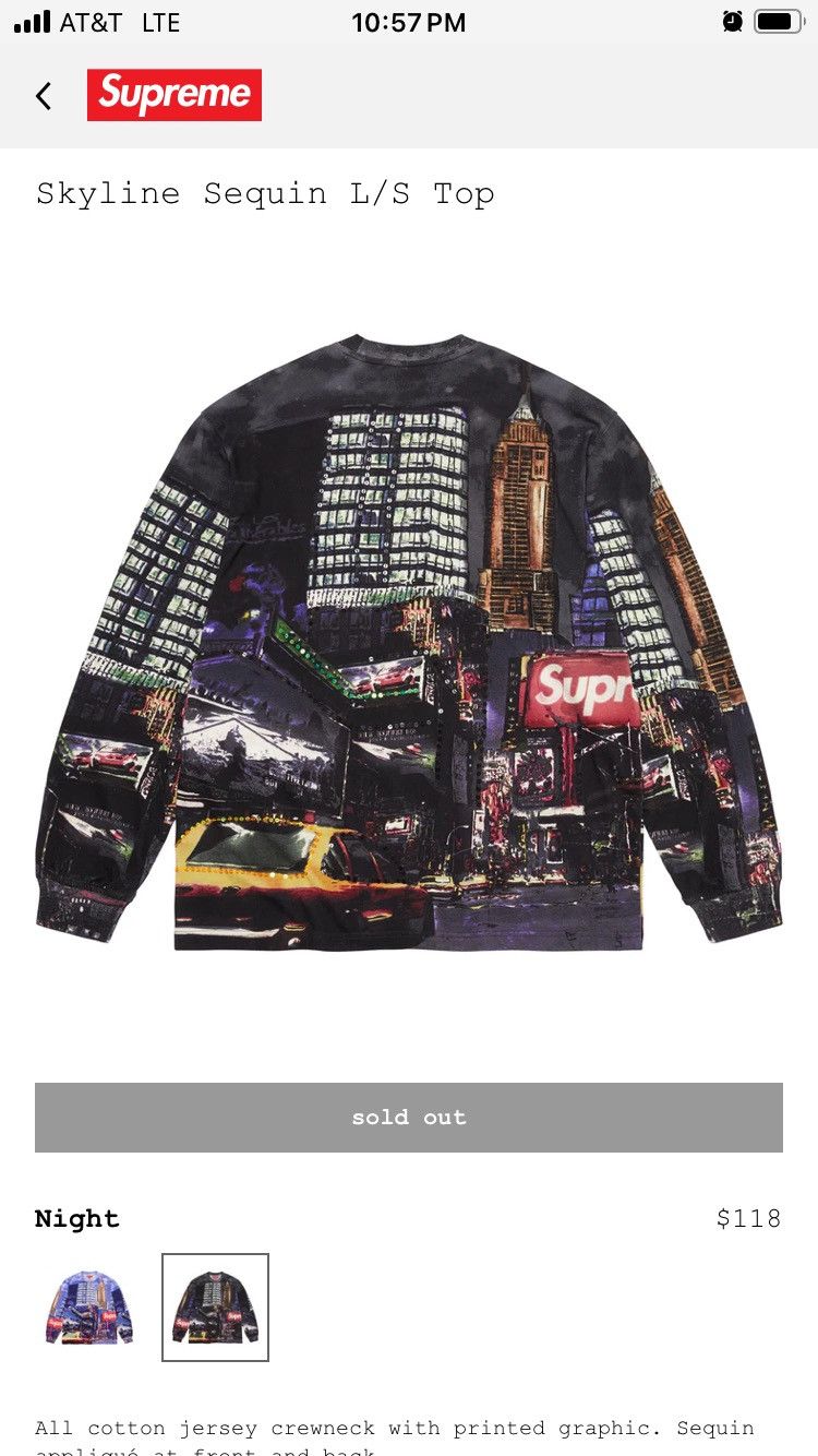 Supreme Skyline Sequin | Grailed