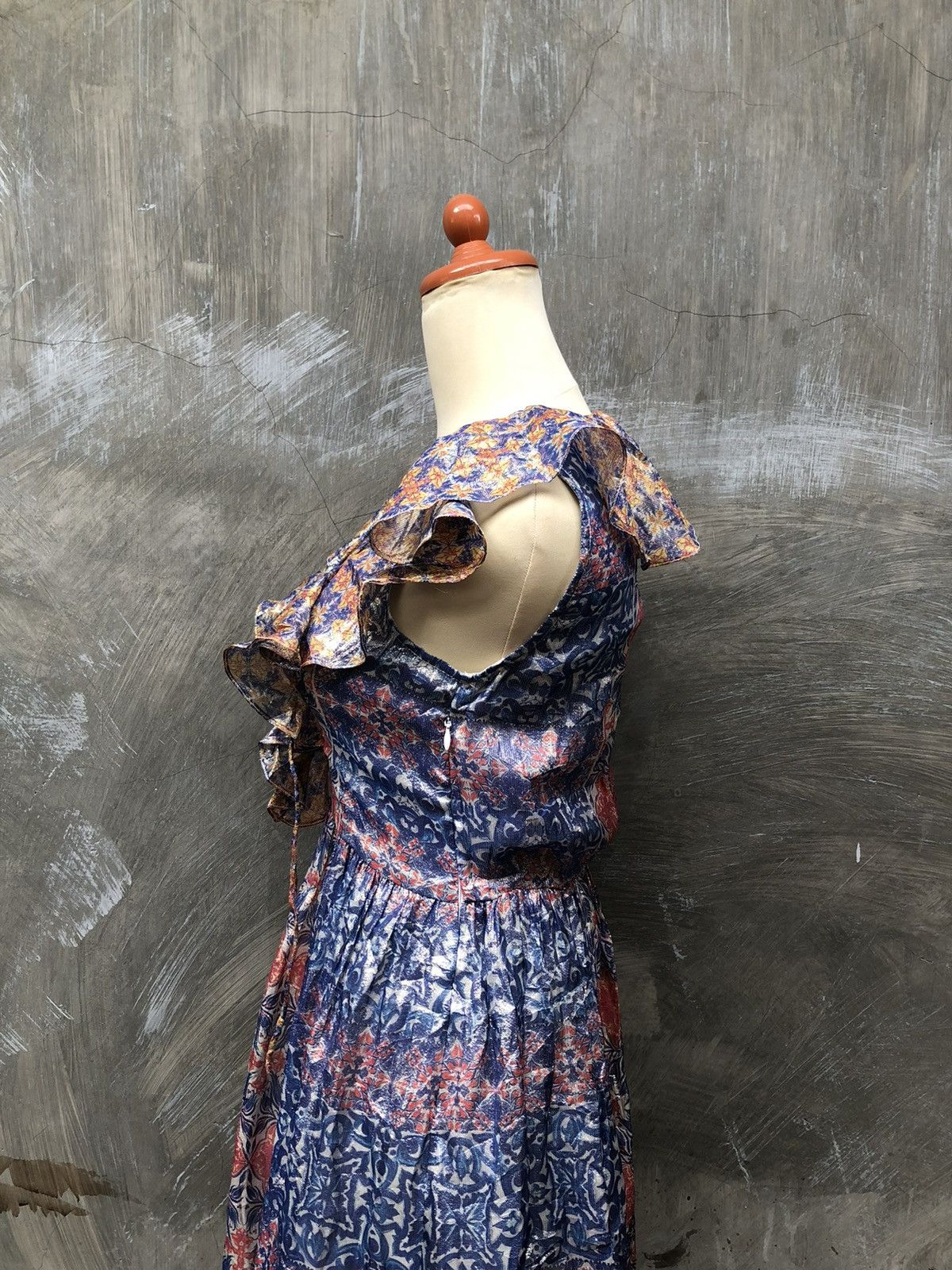 Hemant & Nandita Hemant & Nandita Women Midi Dress Size XS / US 0-2 / IT 36-38 - 4 Thumbnail