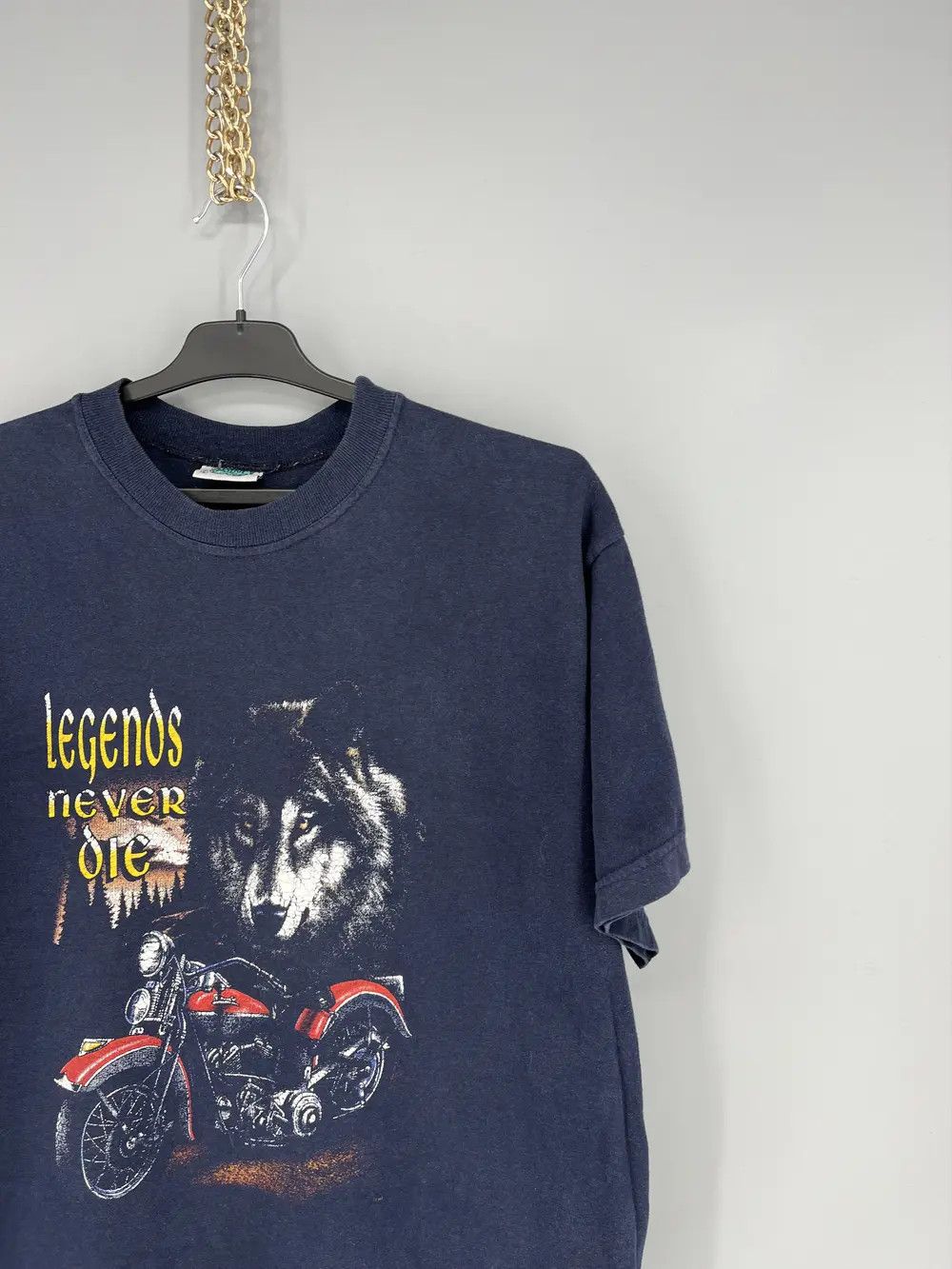 West Coast Choppers Vintage 90s Choppers "Legends Never Die" Streetwear Tshirt Size US XL / EU 56 / 4 - 5 Thumbnail