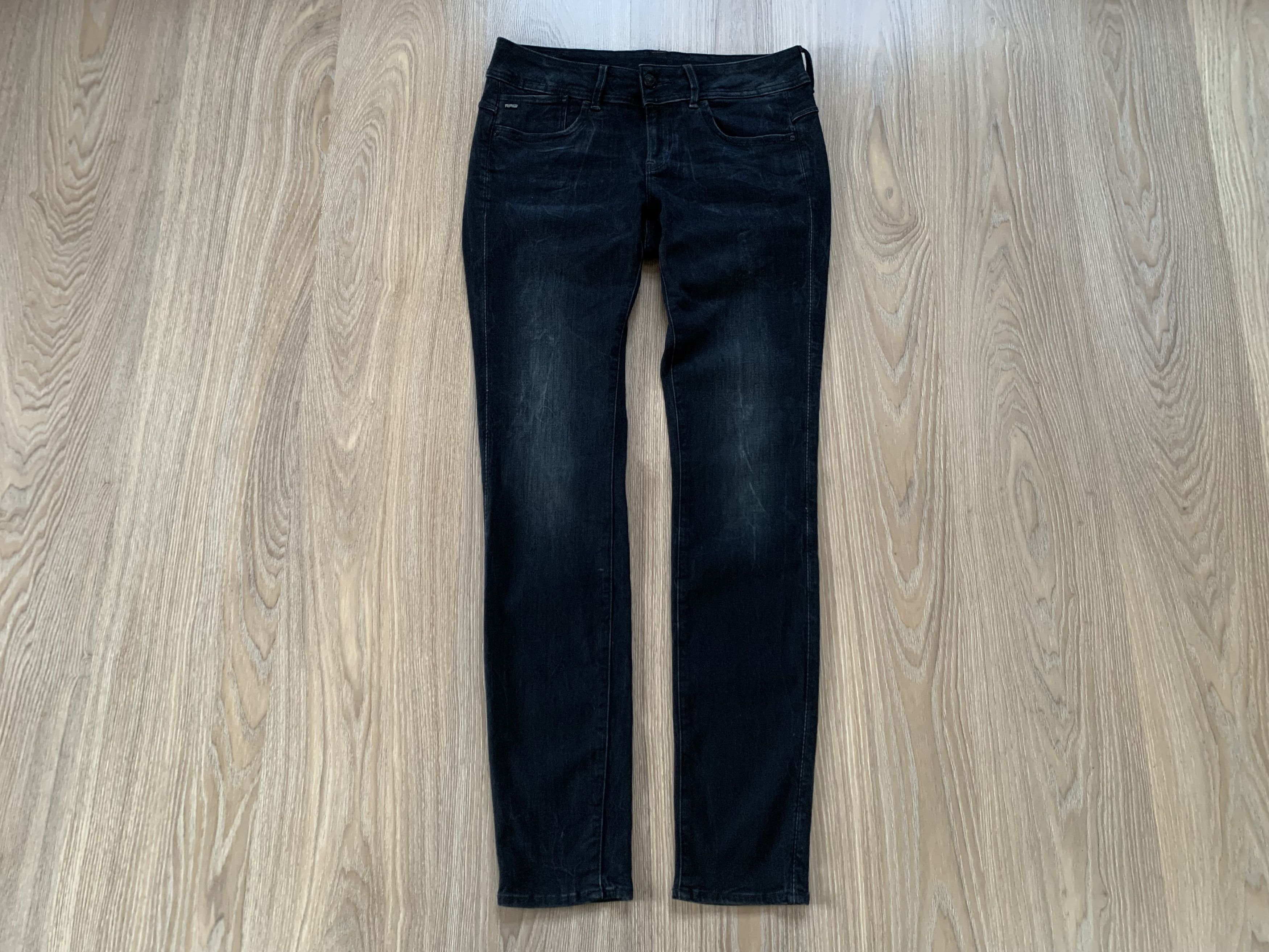 Denime G-Star RAW Lynn Mid Skinny Black Jeans Size 31" - 2 Thumbnail