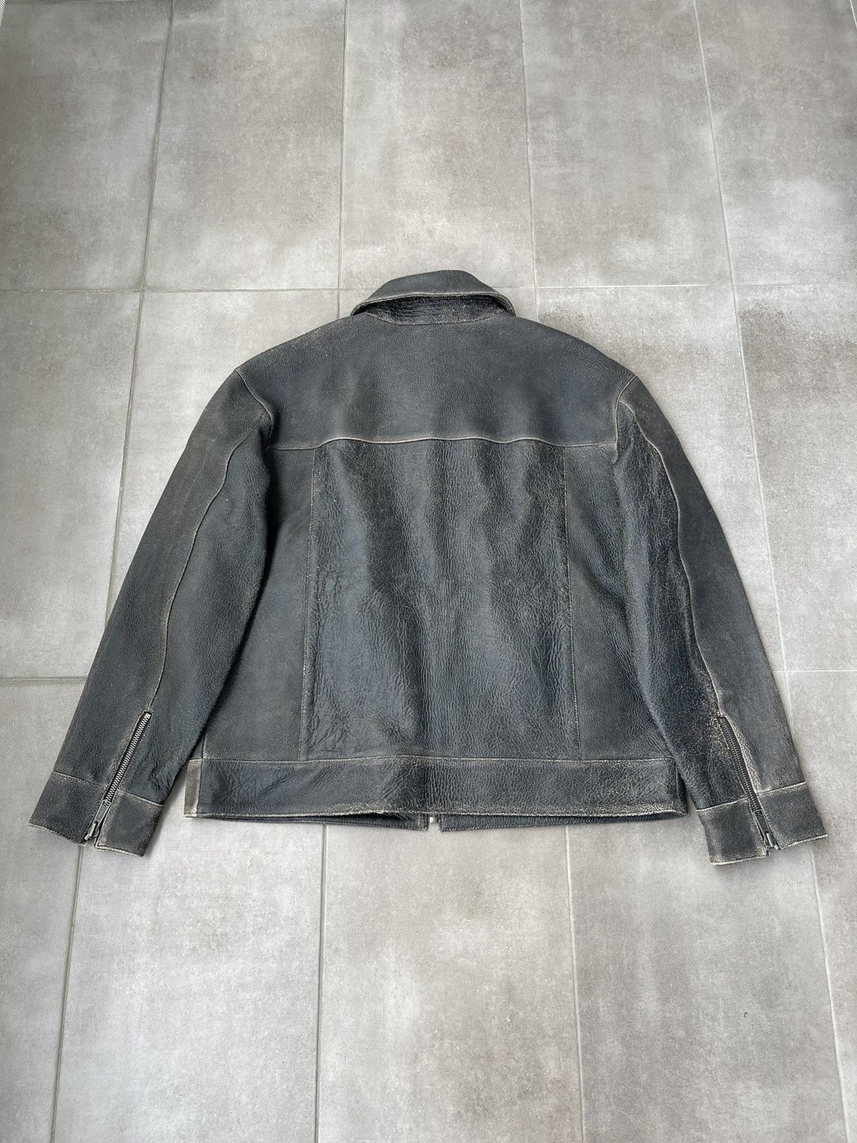 Wood Wood !DS! SS23 Wood Wood Jacob Gray Leather Jacket Size US XXL / EU 58 / 5 - 14 Thumbnail