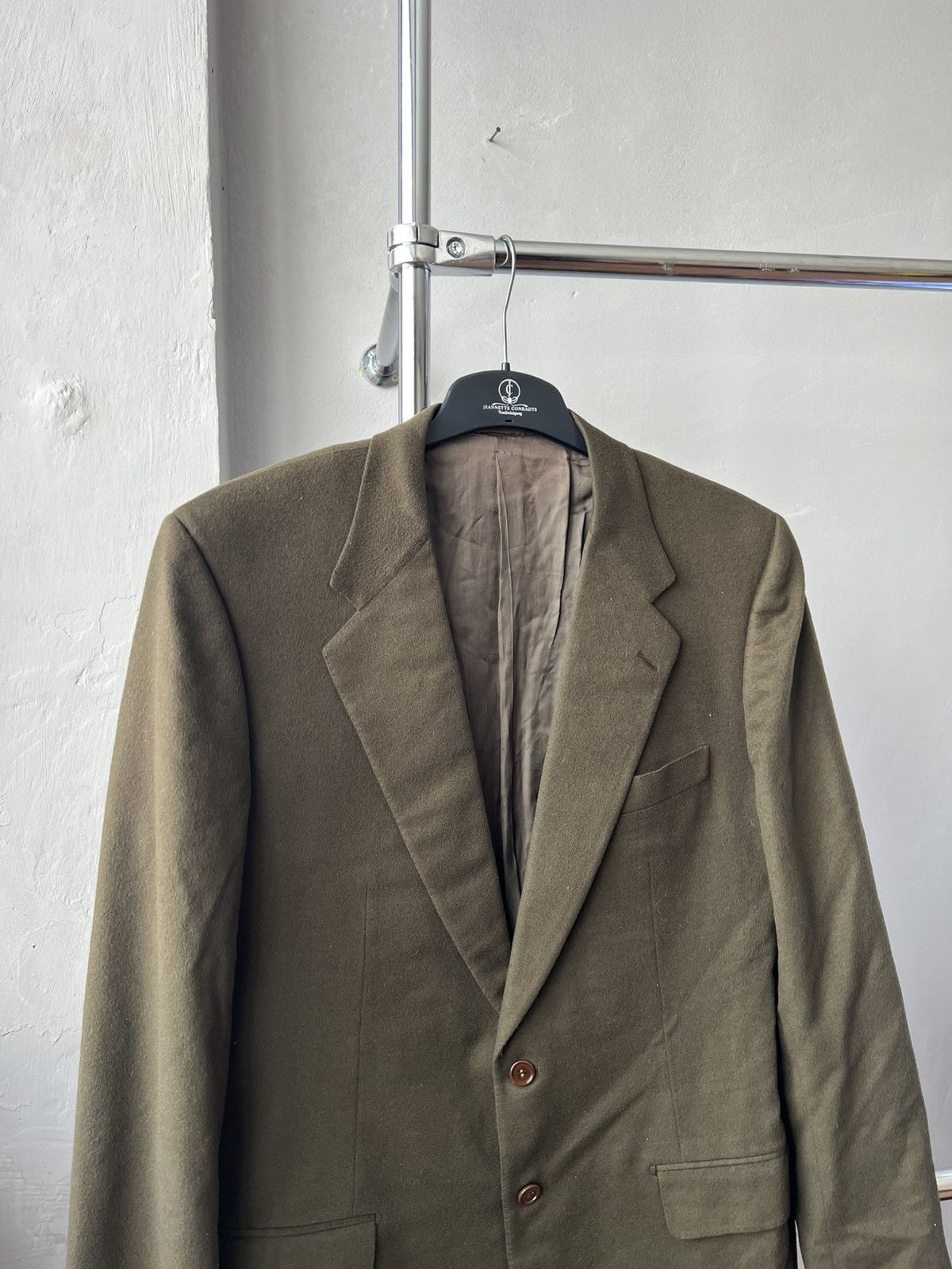 Burberry 70/80’s BURBERRYS WOOL CASHMERE MENS CLASSIC BLAZER JACKET Size 52L - 4 Thumbnail