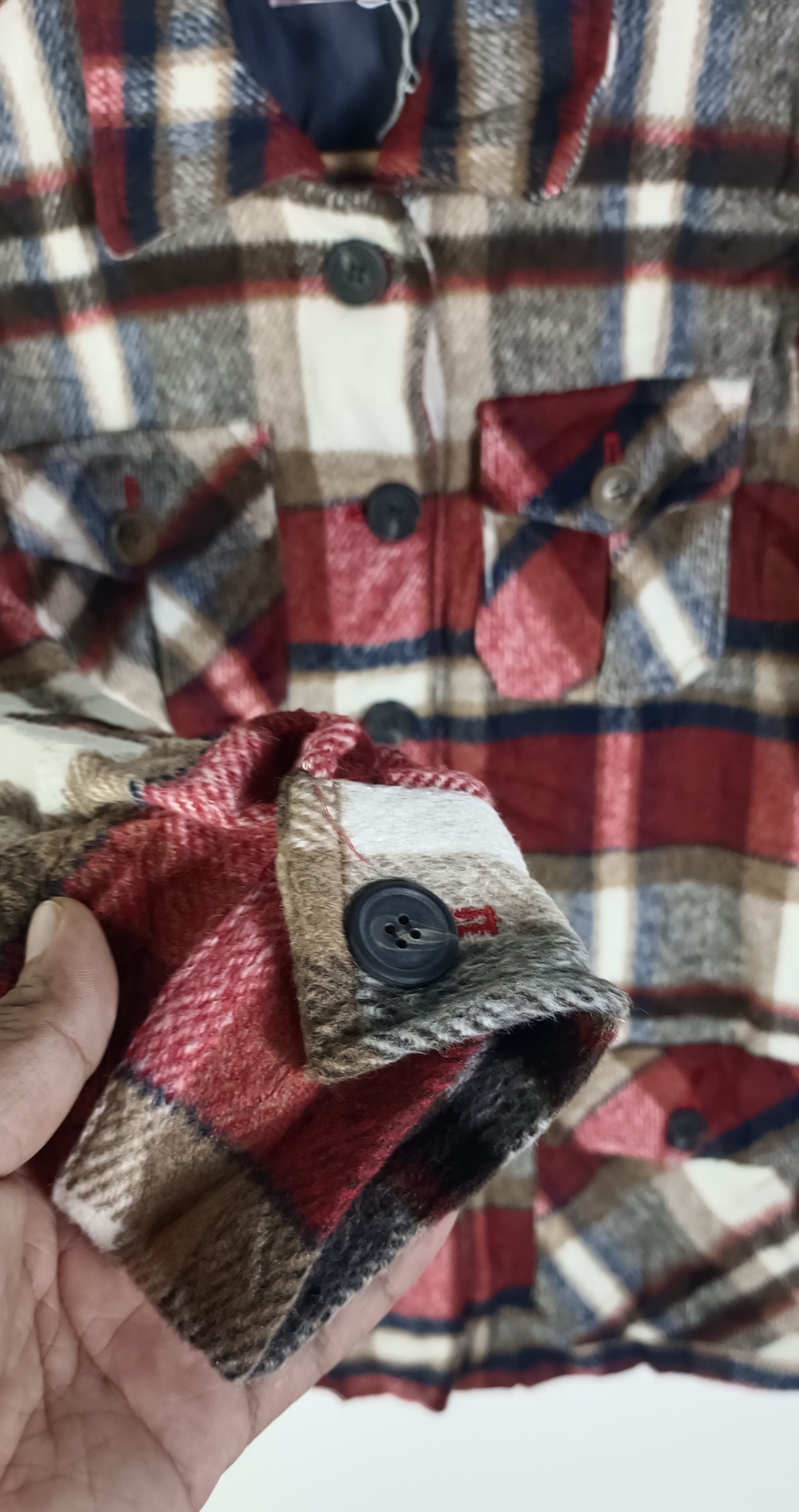 Japanese Brand Stevie BAD Super Underground Factory Flannel Jacket Size US M / EU 48-50 / 2 - 8 Thumbnail