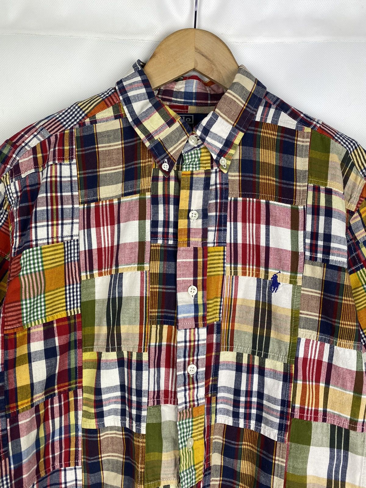 Polo Ralph Lauren Polo by Ralph Lauren VTG patchwork S/S button up shirt Size US L / EU 52-54 / 3 - 8 Thumbnail