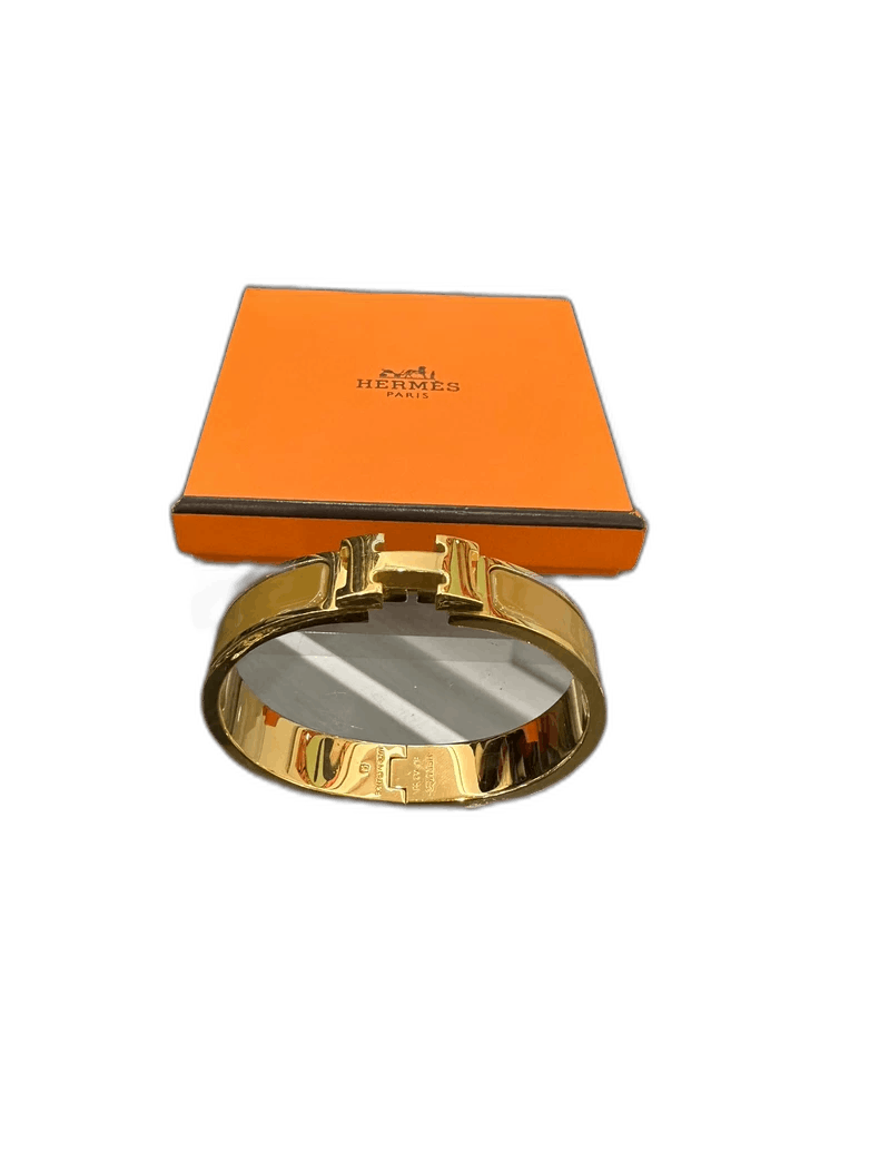 Hermes Hermes Clic H Gold Enamel H Bracelet Size ONE SIZE - 1 Thumbnail
