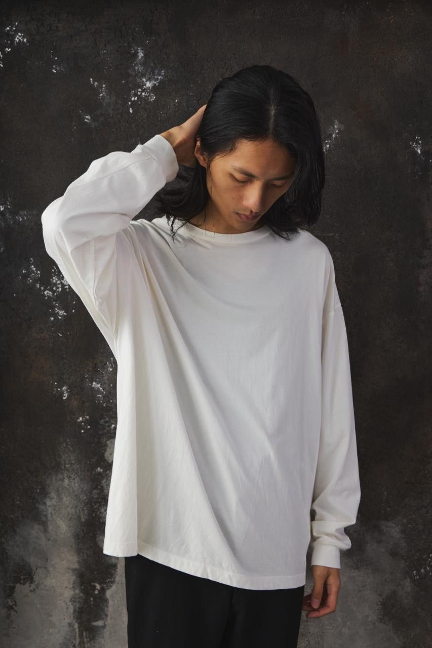 YOKE YOKE Cotton Long Sleeve T-Shirt Off White Size US L / EU 52-54 / 3 - 2 Thumbnail