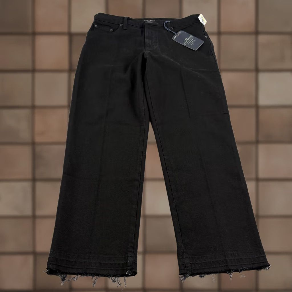 Lucky Brand Lucky Brand Jeans Womens 8/29 Black Mid Rise Straight Ankle Fringed Hem NEW READ Size 30" / US 8 / IT 44 - 1 Thumbnail