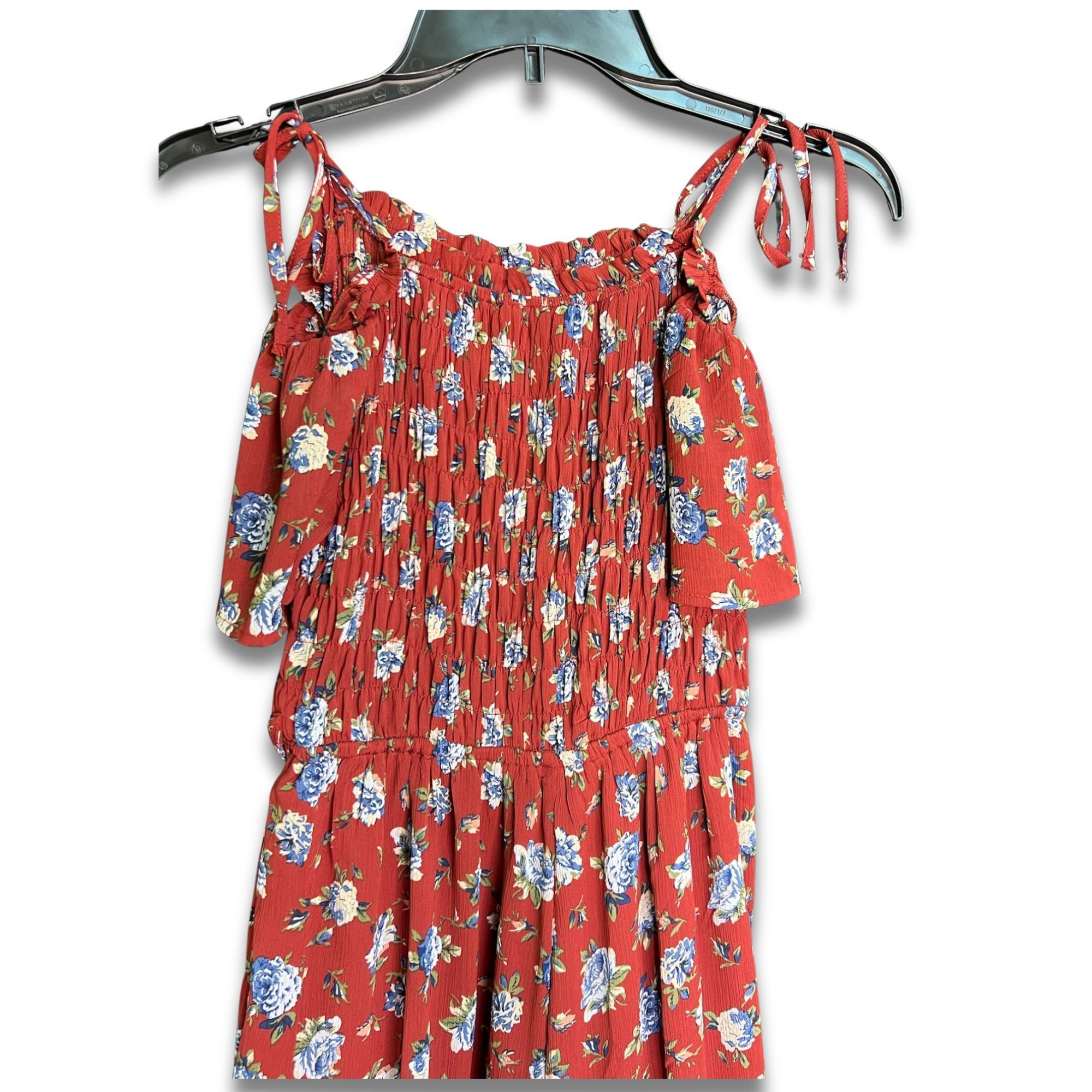 Other Red Floral Print Strappy Jumpsuit With Smocked Top & Flowing Size S / US 4 / IT 40 - 4 Thumbnail