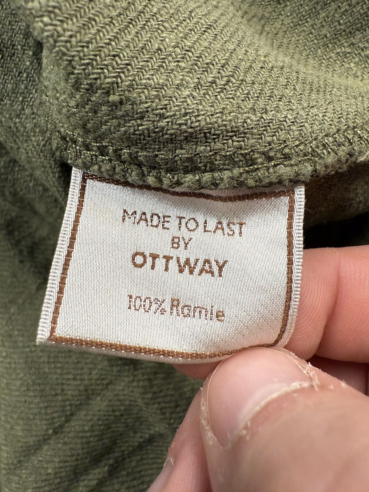 Other Ottway Olive 100% Linen Chore Jacket XL Australia Size US XL / EU 56 / 4 - 5 Thumbnail
