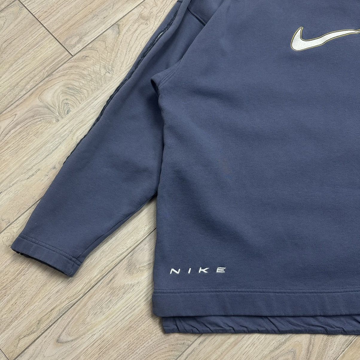 Nike Vintage Nike Y2K Drill Big Swoosh Pale Purple Crewneck Size US L / EU 52-54 / 3 - 4 Thumbnail