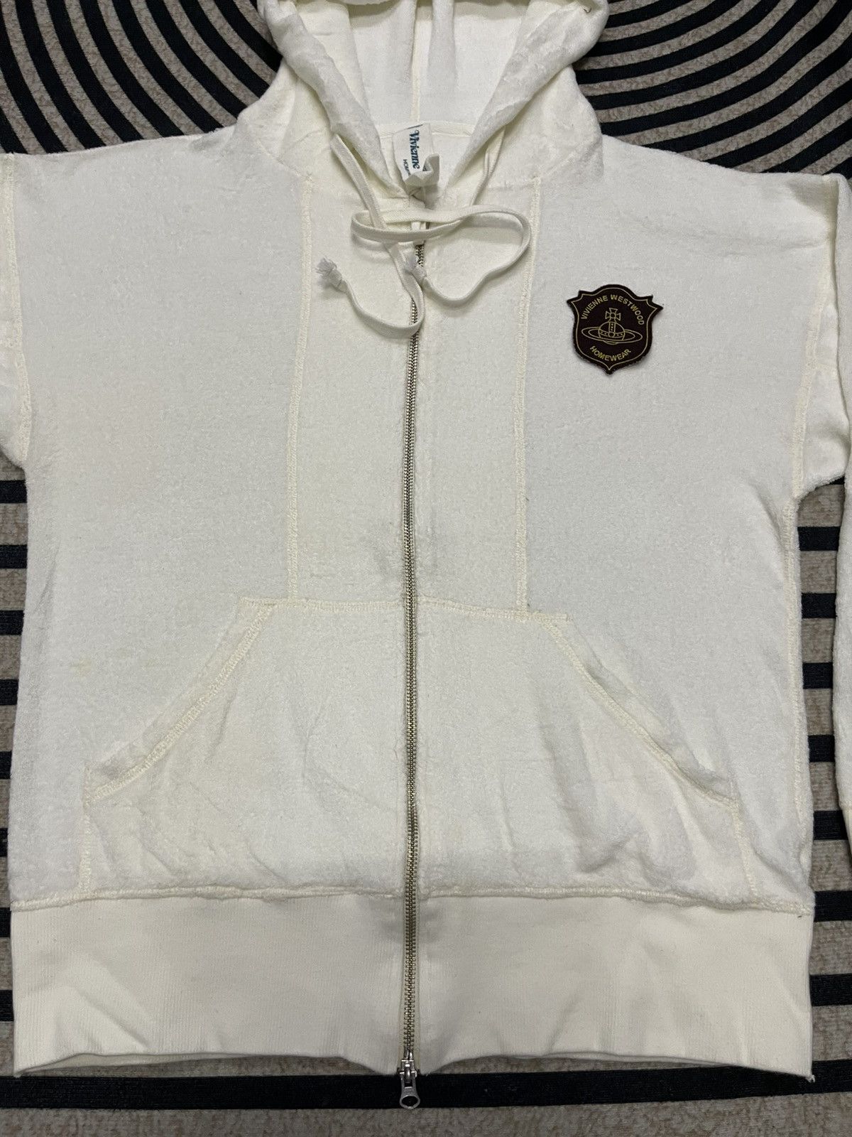 Vivienne Westwood 90s VIVIENNE WESTWOOD HOMEWEAR FLEECE ZIPPER HOODIE Size US L / EU 52-54 / 3 - 4 Thumbnail