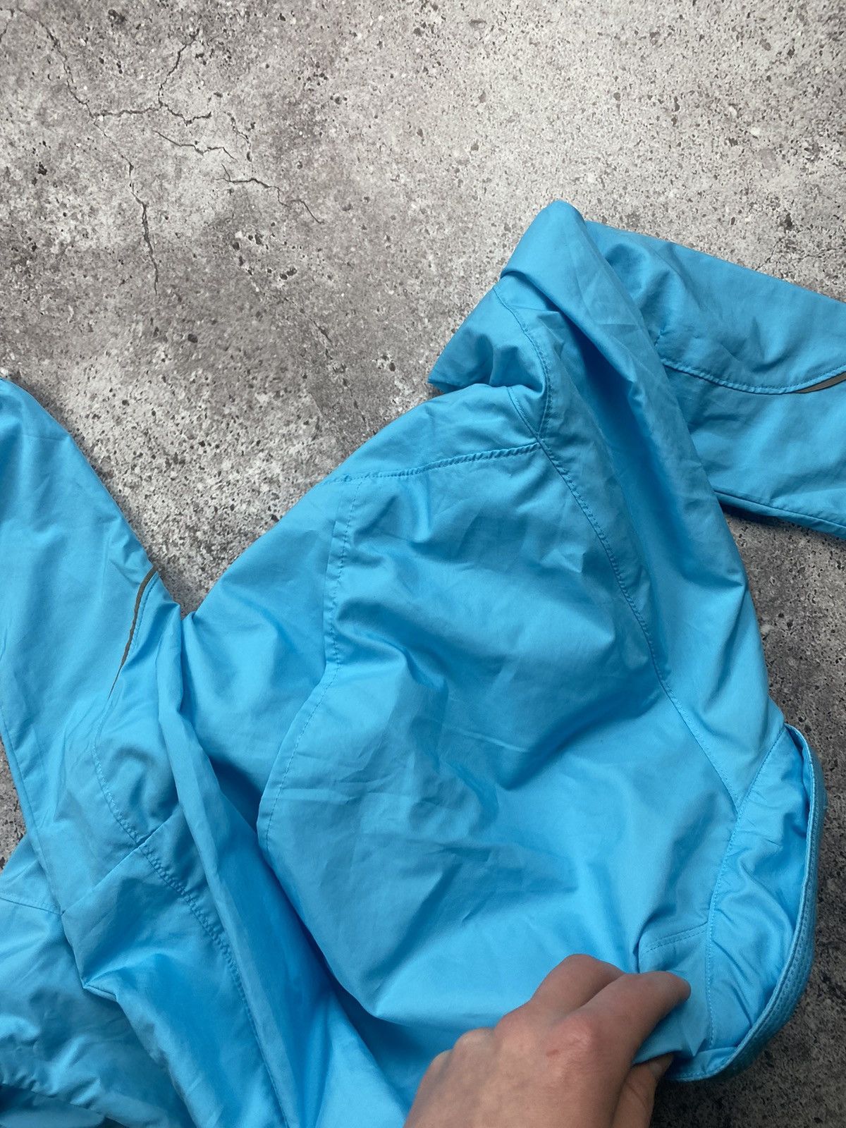 Nike × Vintage Vintage Nike Y2K light blue swoosh drill windbreaker 00’s Size US M / EU 48-50 / 2 - 6 Thumbnail