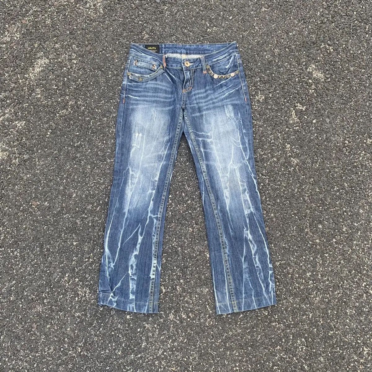 14th Addiction ⚡️BEST OFFER⚡️Thunderstruck Cinch Back Denim VERY RARE Pants Size US 32 / EU 48 - 1 Thumbnail
