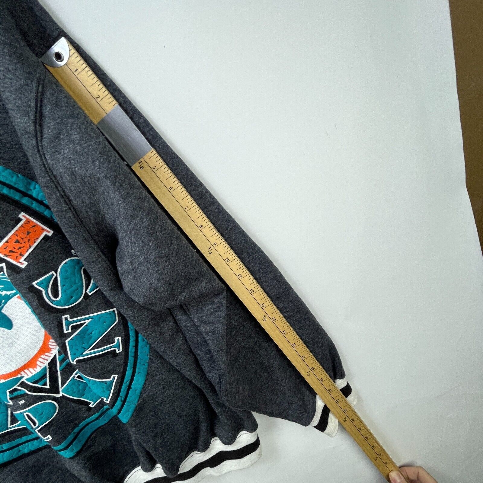 Vintage Vintage 90s Miami Dolphins Varsity Style Jacket Sweat Medium Size US M / EU 48-50 / 2 - 14 Thumbnail