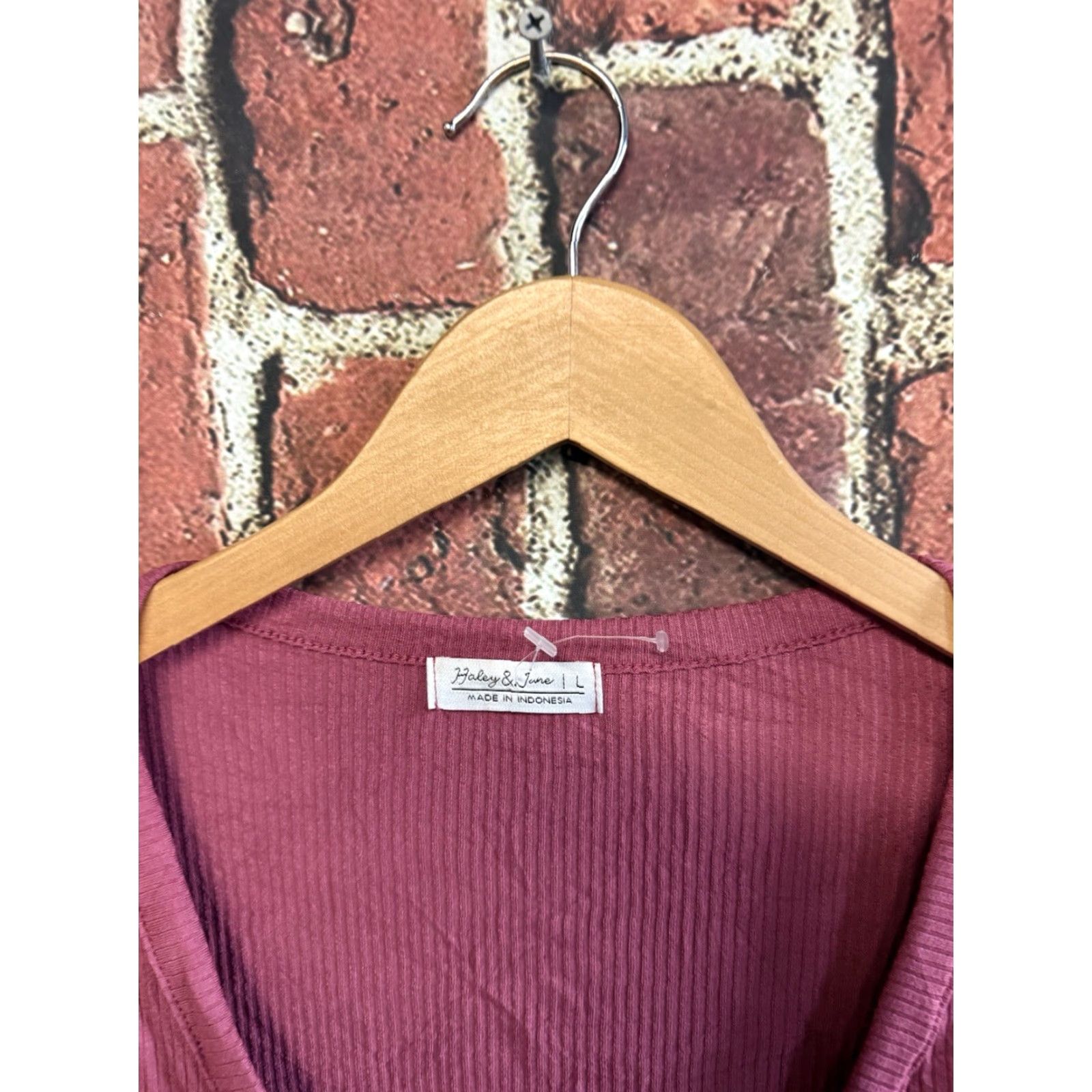 Vintage Haley & June Womens Red Cropped Long Sleeve Shirt L Size L / US 10 / IT 46 - 3 Thumbnail