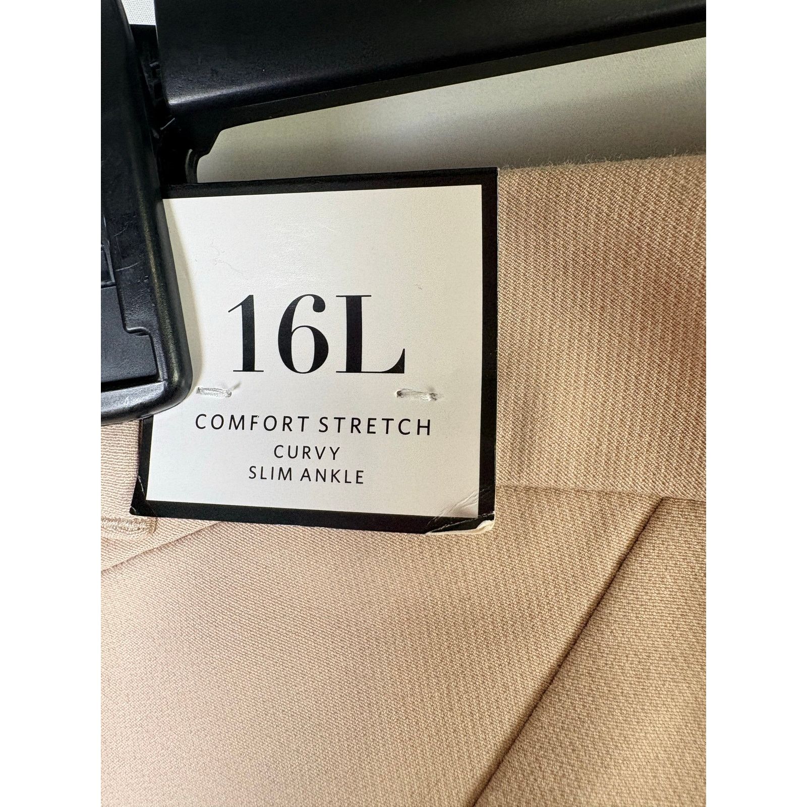 White House Black Market 1095 WHBM Beige Curvy Slim Ankle Pants 16L Minimal Office Size 38" / US 16 / IT 52 - 4 Thumbnail