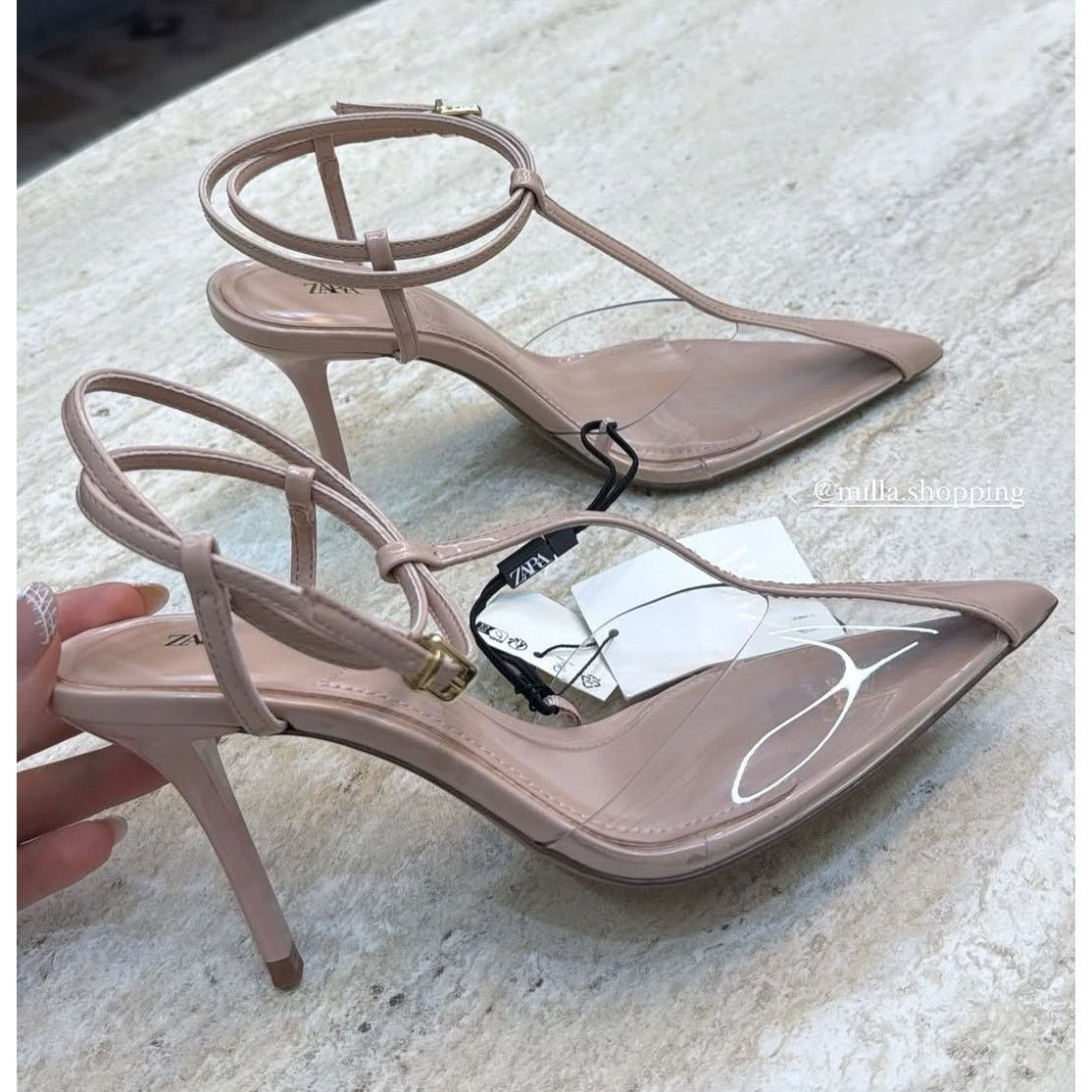 Zara ZARA Pointed Toe Slingback Heels NWT Size US 7.5 / IT 37.5 - 16 Thumbnail