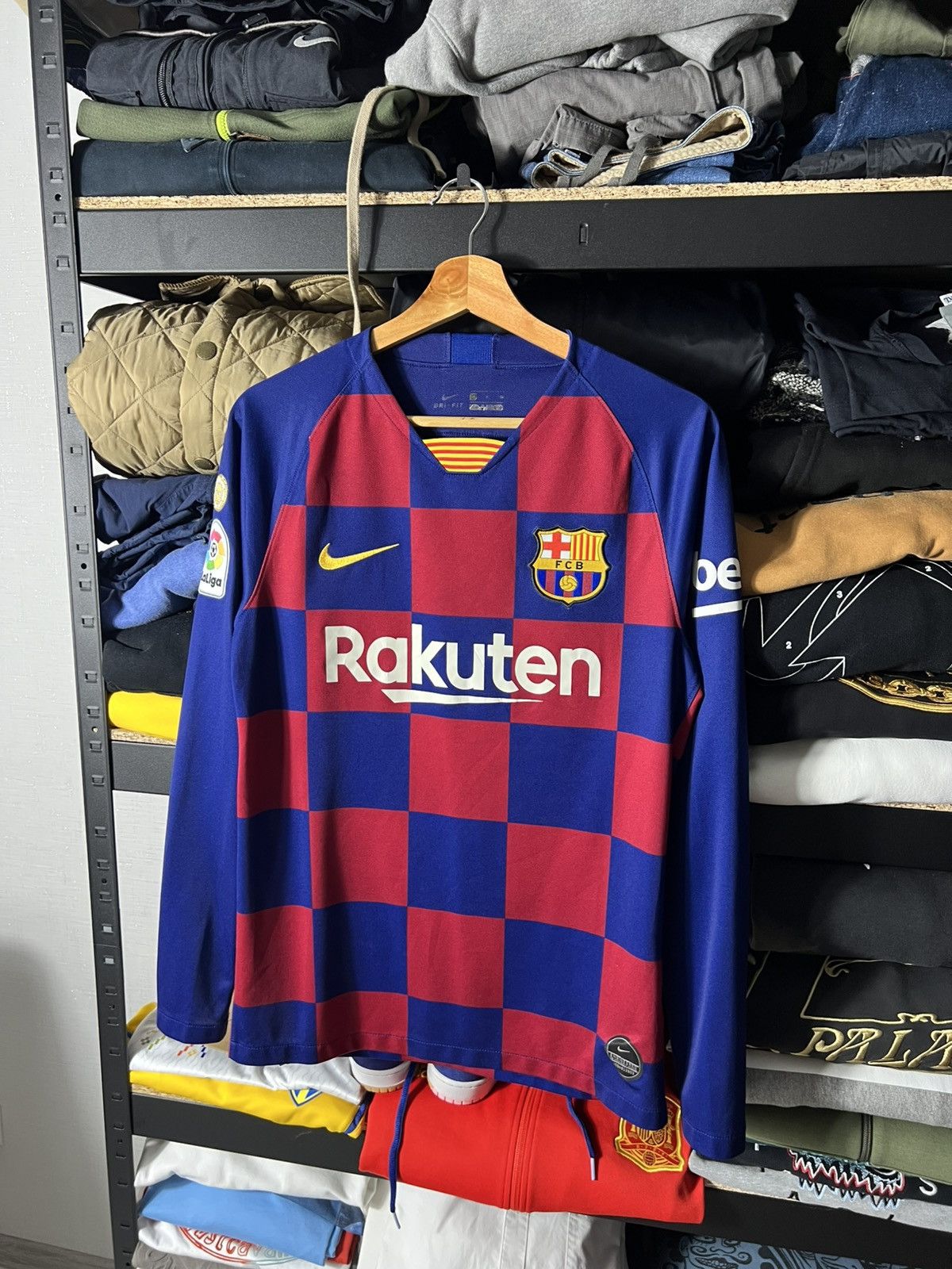 Nike ⚽️🔴🔵 Messi 10 FC Barcelona NIKE Jersey Long Sleeve Dri-Fit Size US S / EU 44-46 / 1 - 4 Thumbnail