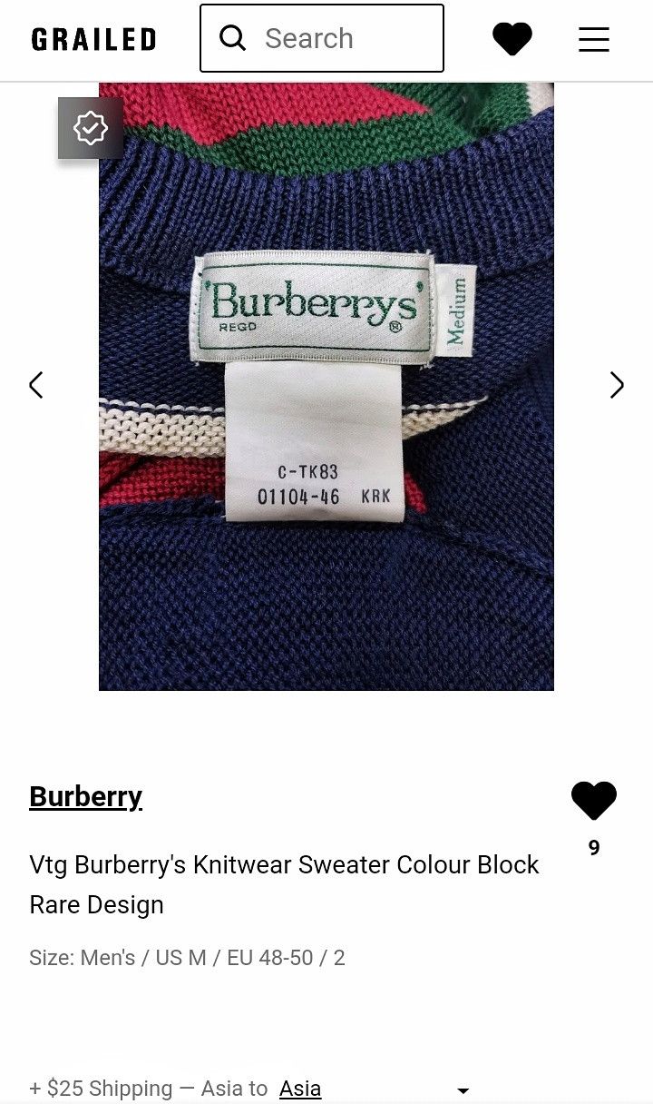 Burberry Vtg Burberry's Knitwear Sweater Colour Block Rare Design Size US M / EU 48-50 / 2 - 14 Thumbnail