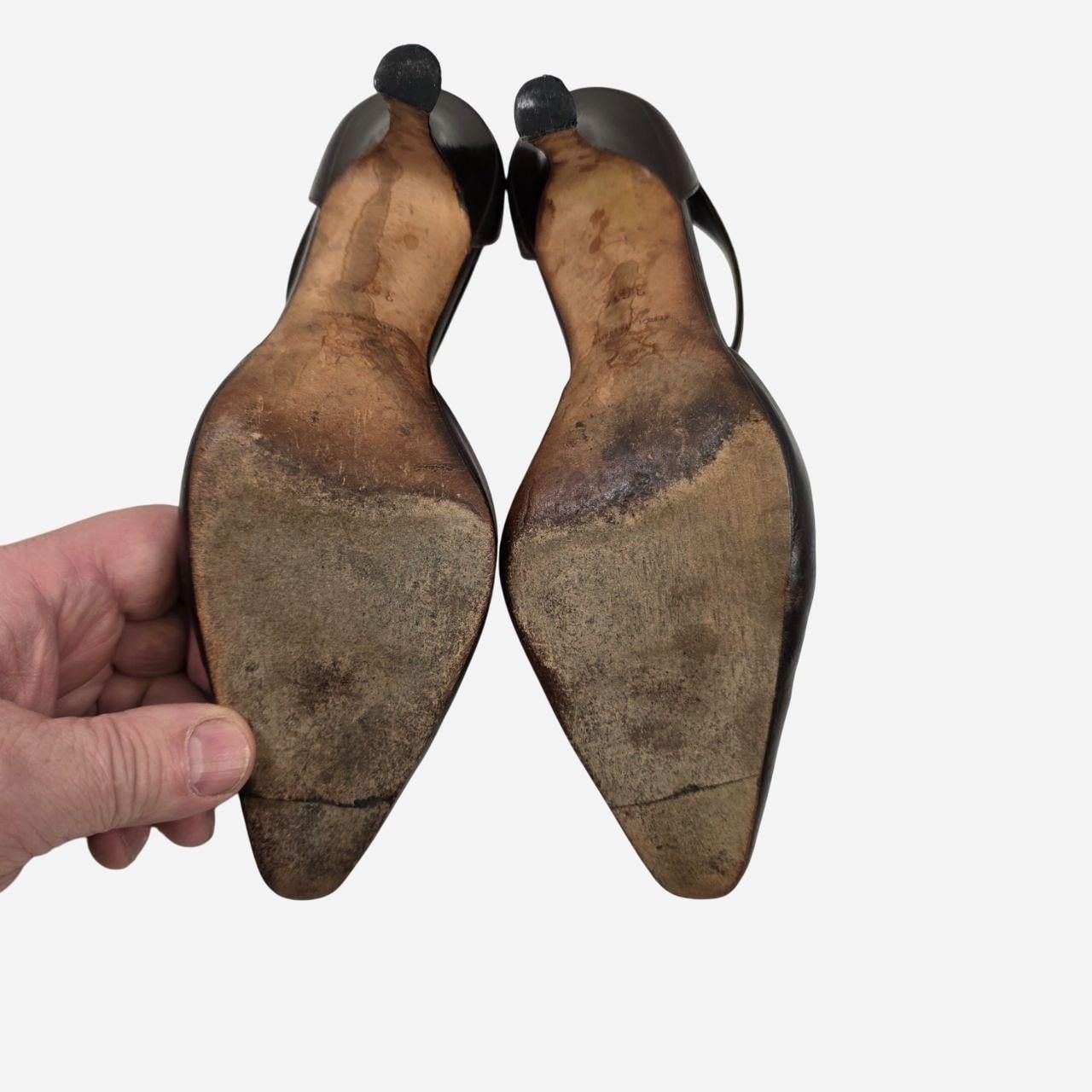 Manolo Blahnik Manolo Blahnik Brown Leather Ankle Strap Heels Size US 6.5 / IT 36.5 - 5 Thumbnail