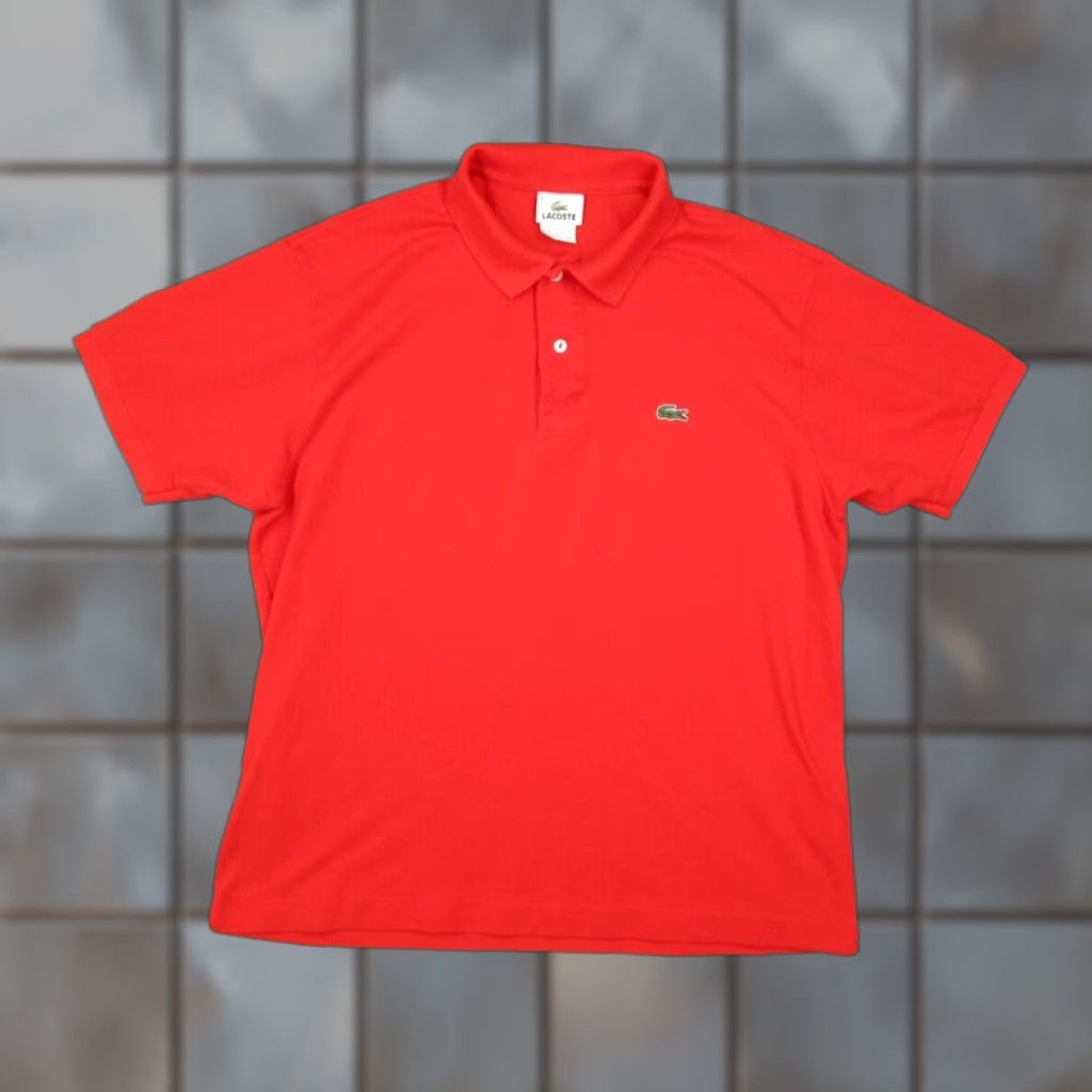 Lacoste VINTAGE Lacoste Polo Shirt Men's XL Orange Cotton Short Sleeve Breathable Classic Golf Crocodile Logo Size US XL / EU 56 / 4 - 1 Thumbnail