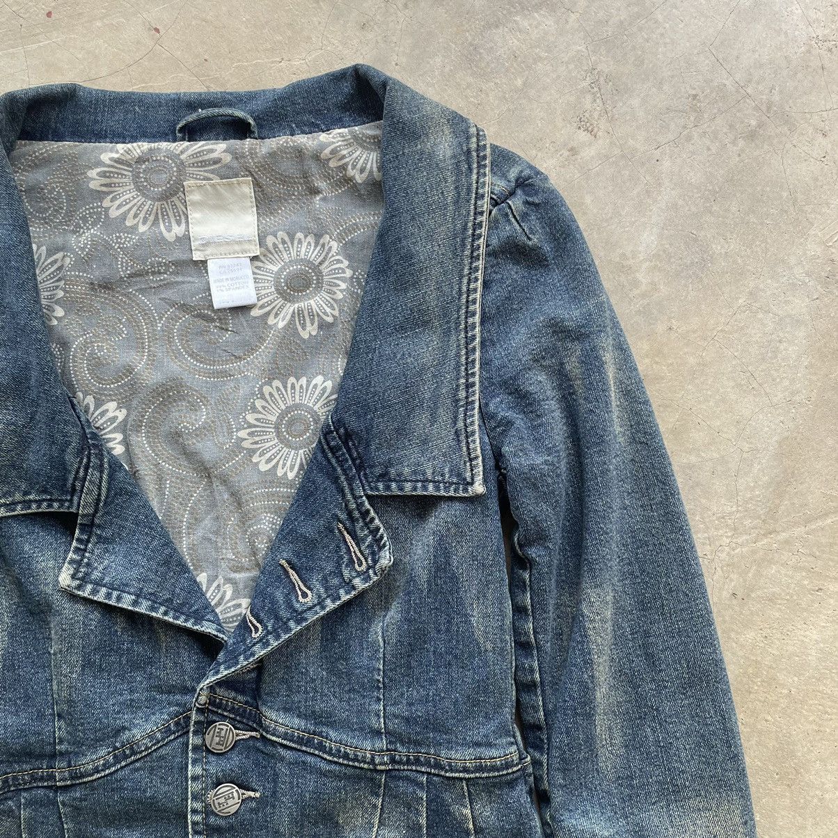 Le Grande Bleu (L.G.B.) Grail🔥 Diesel Archive Denim Crop Punk Lgb Style Women Jacket Size XS / US 0-2 / IT 36-38 - 3 Thumbnail