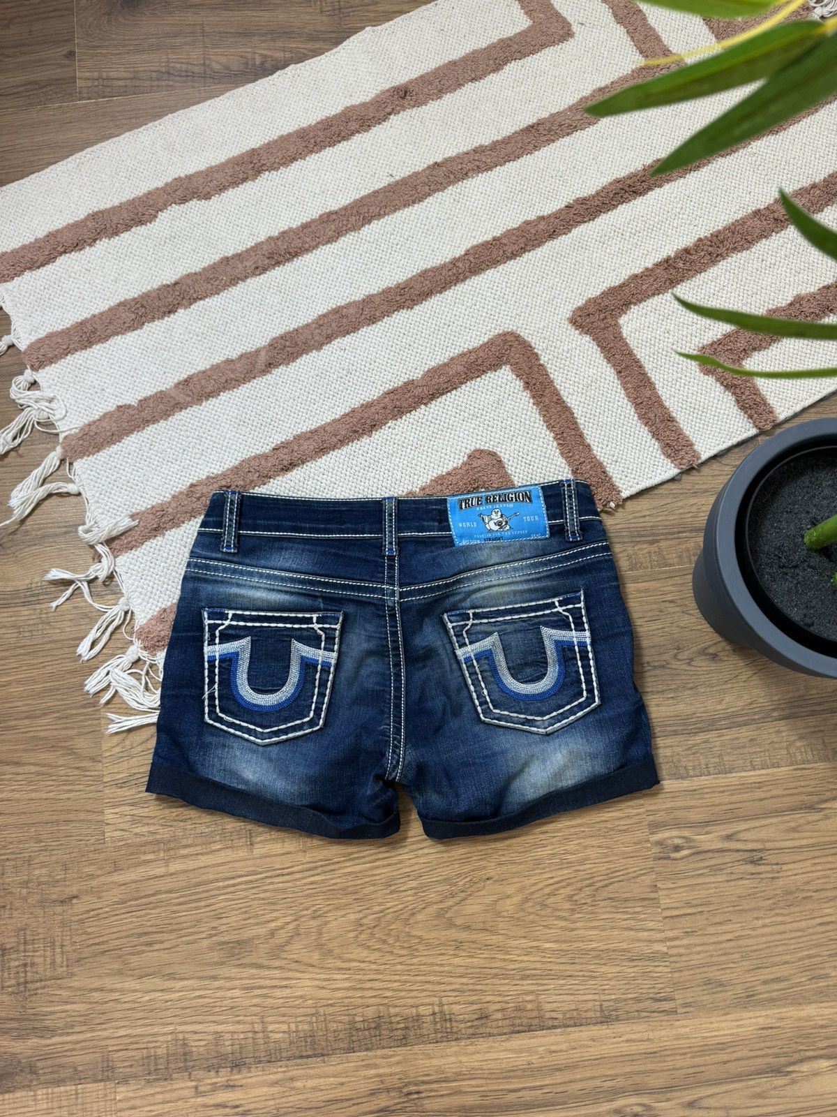 True Religion VINTAGE TRUE RELIGION DENIM CONTRAST STITCH SHORTS Size 27" / US 4 / IT 40 - 1 Thumbnail