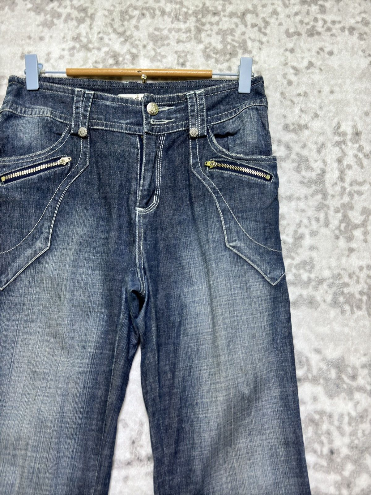 Hysteric Glamour Y2K TORNG BJH Flared Poem Embroidery Unique Pocket Denim Size US 28 / EU 44 - 5 Thumbnail