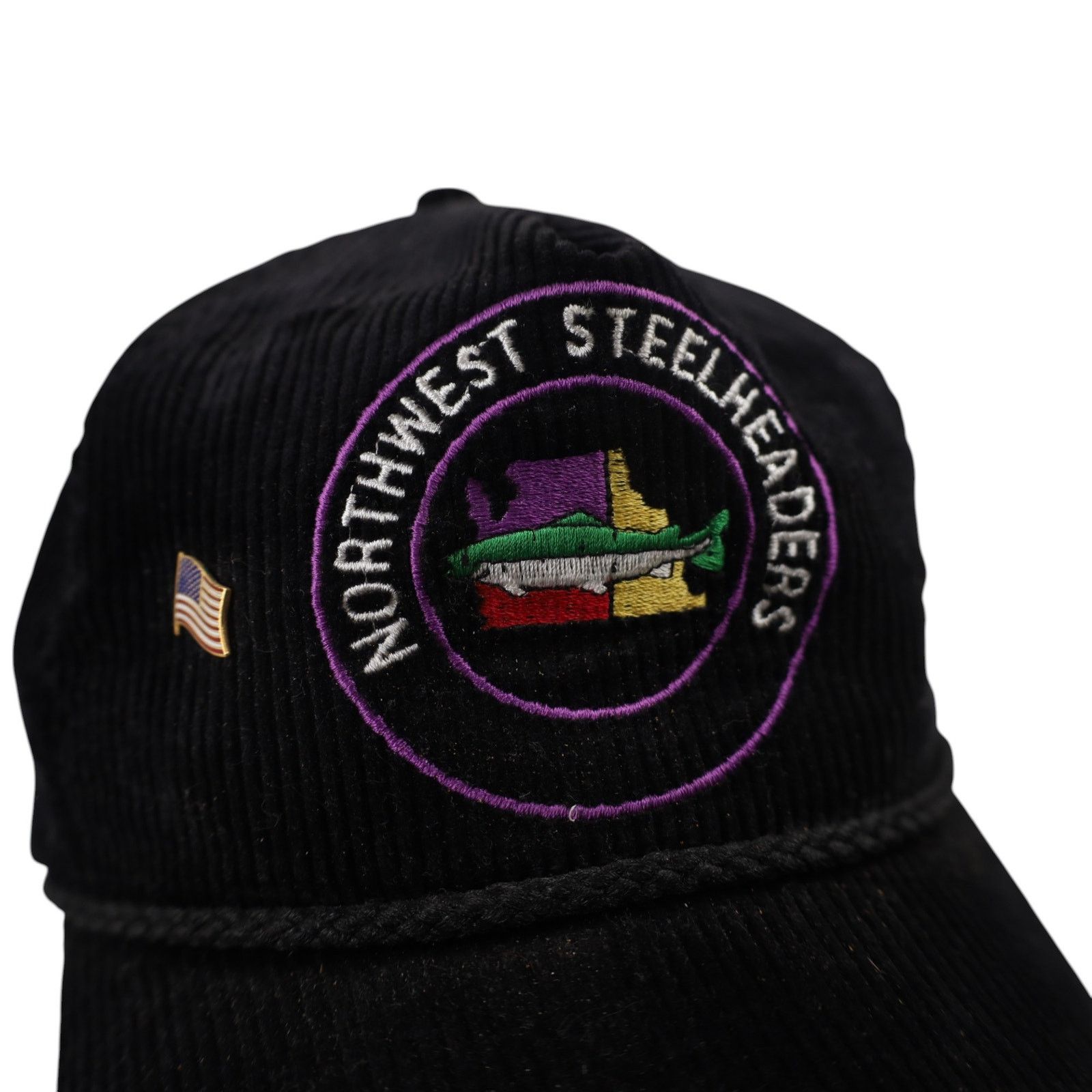 Vintage VTG Northwest Steelheaders Fisherman Corduroy Snapback Hat Size ONE SIZE - 3 Thumbnail