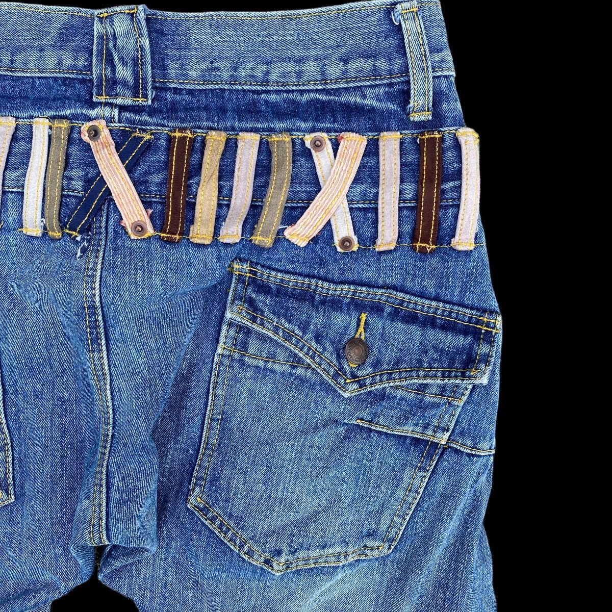 Japanese Brand × Vintage DOUBLE WAIST BREATH MINT DISTRESSED BONDAGE DENIM PANTS Size US 31 - 11 Thumbnail
