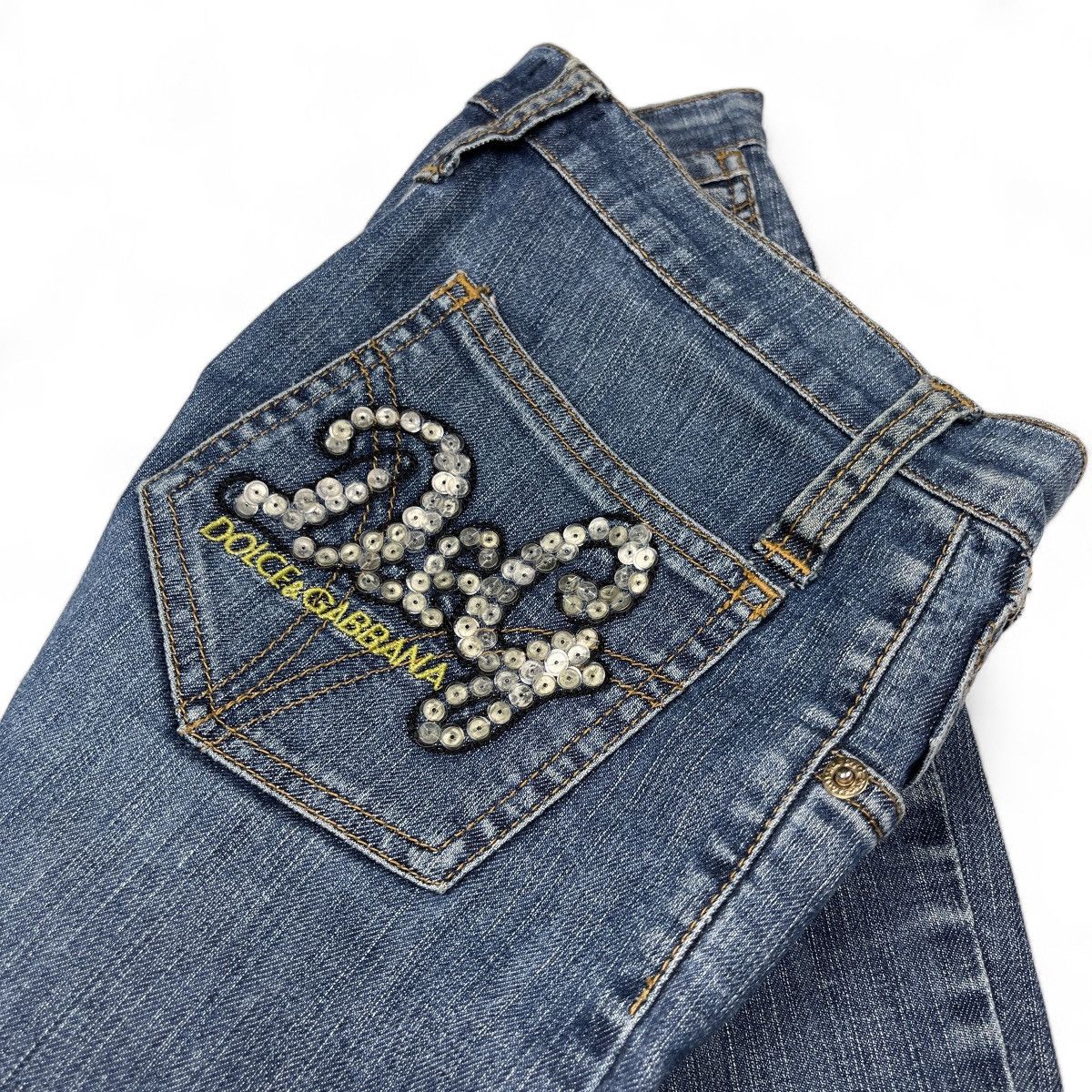 Dolce & Gabbana Dolce&Gabbana Vintage y2k Pocket Logo Denim Jeans Size 27" / US 4 / IT 40 - 2 Thumbnail